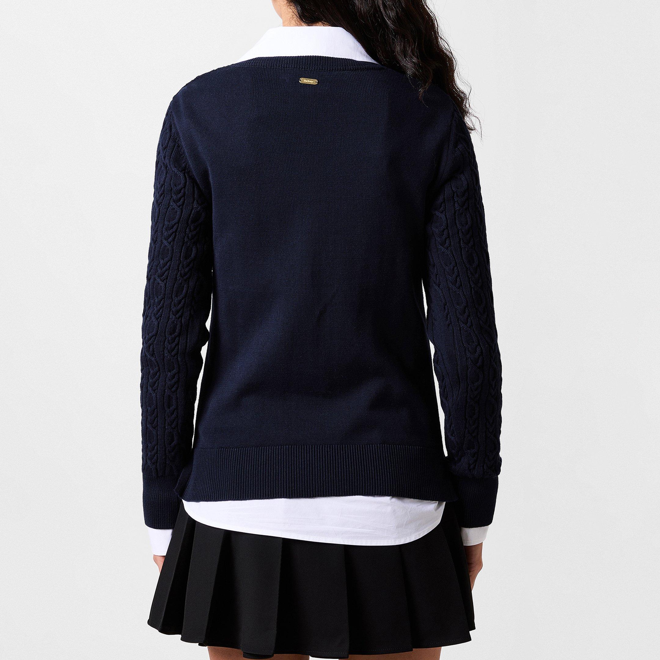 Navy - Barbour - Hampton V-Neck Knit - 4