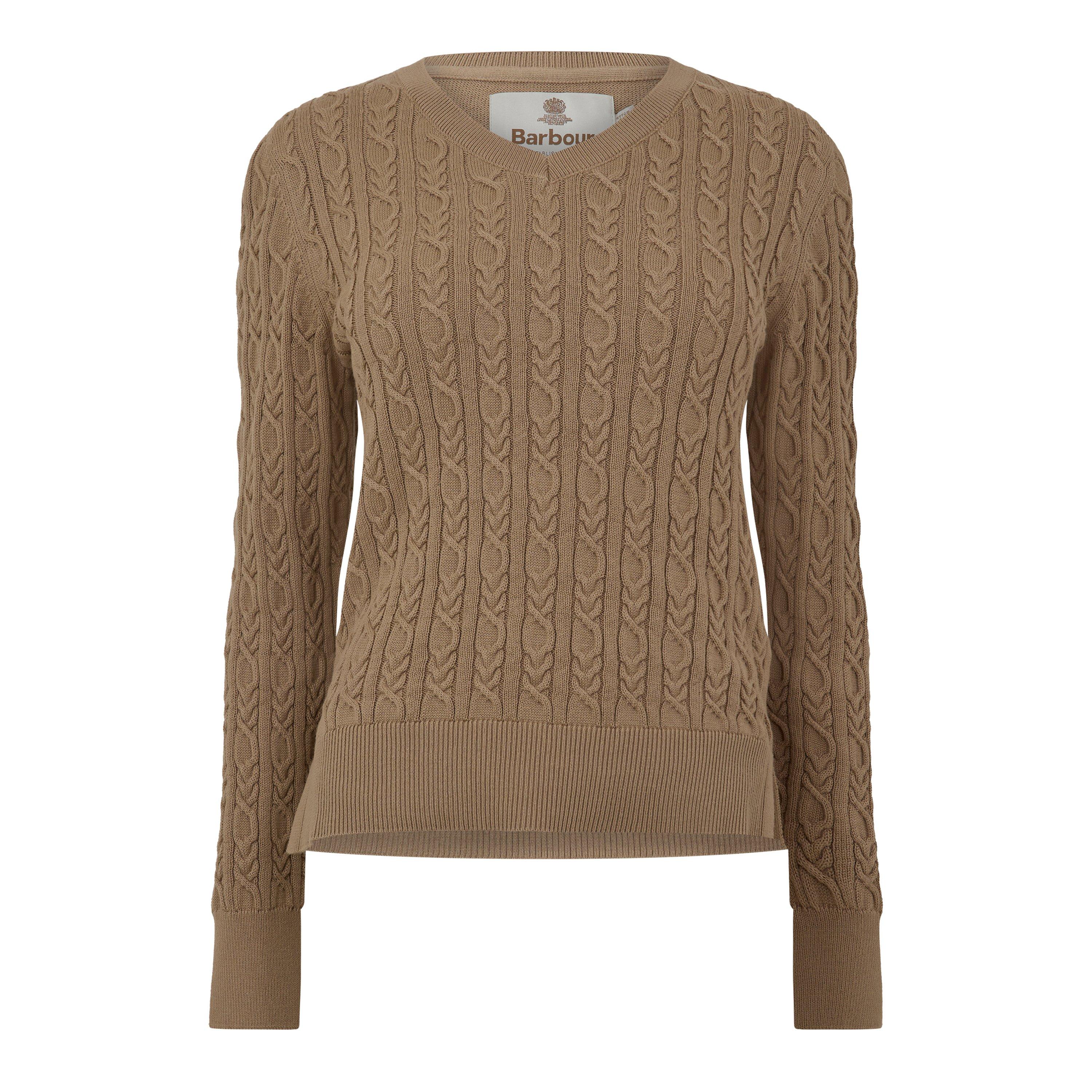 Barbour Women's Hampton V-Neck Knit - Warm Trench - 8 (XS)