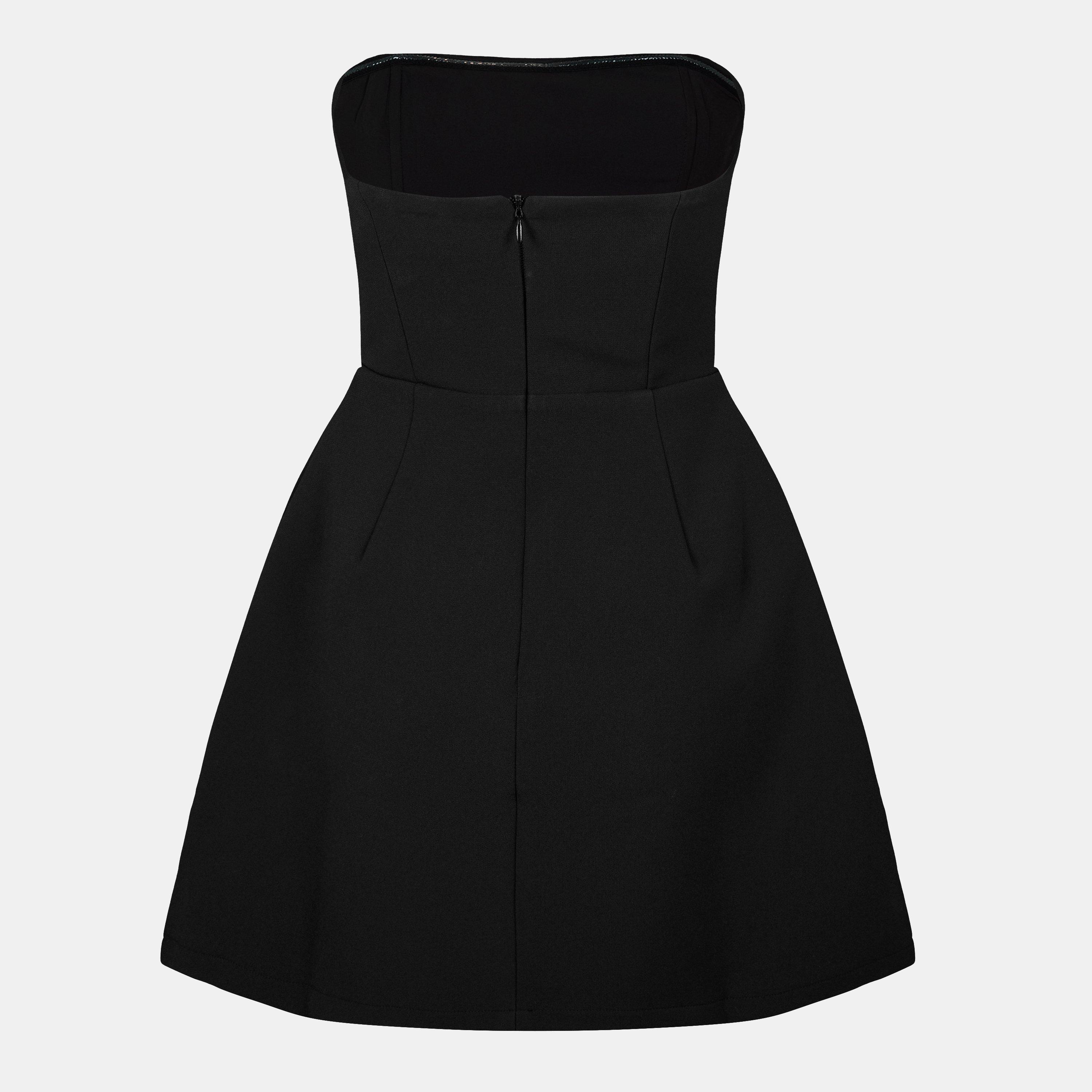 Black - Odd Muse - Strapless Mini Dress - 2