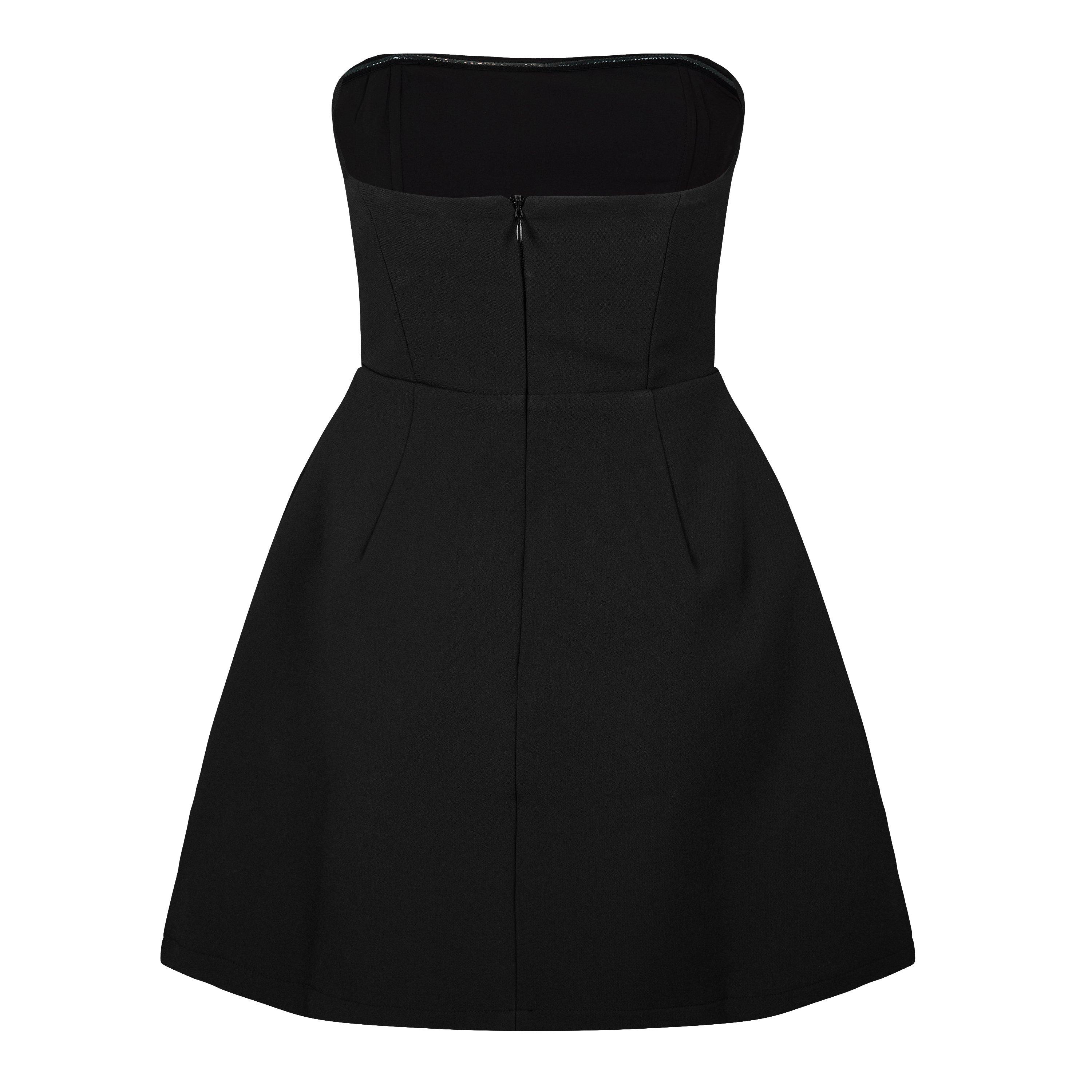 Black - Odd Muse - Strapless Mini Dress - 8