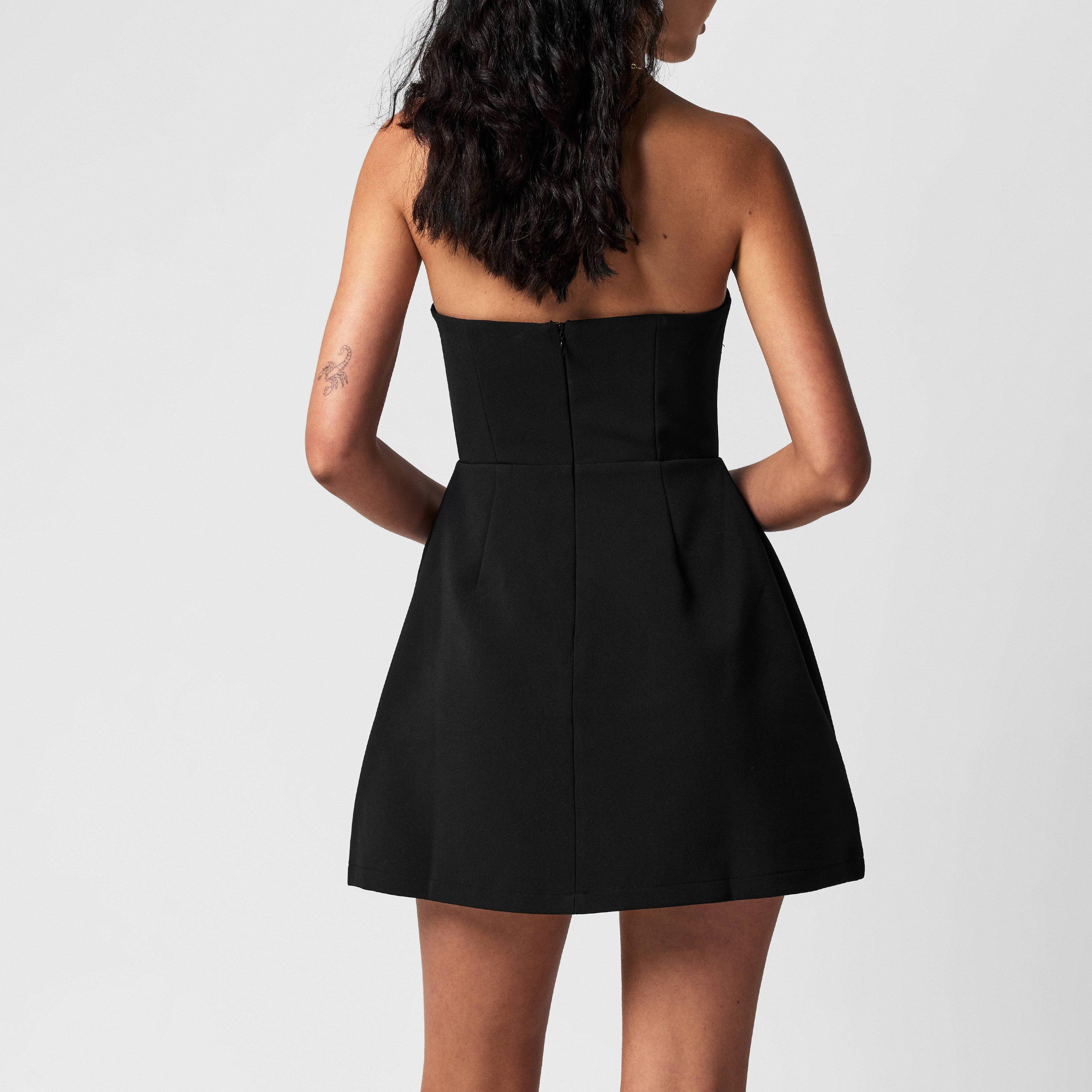 Black - Odd Muse - Strapless Mini Dress - 4