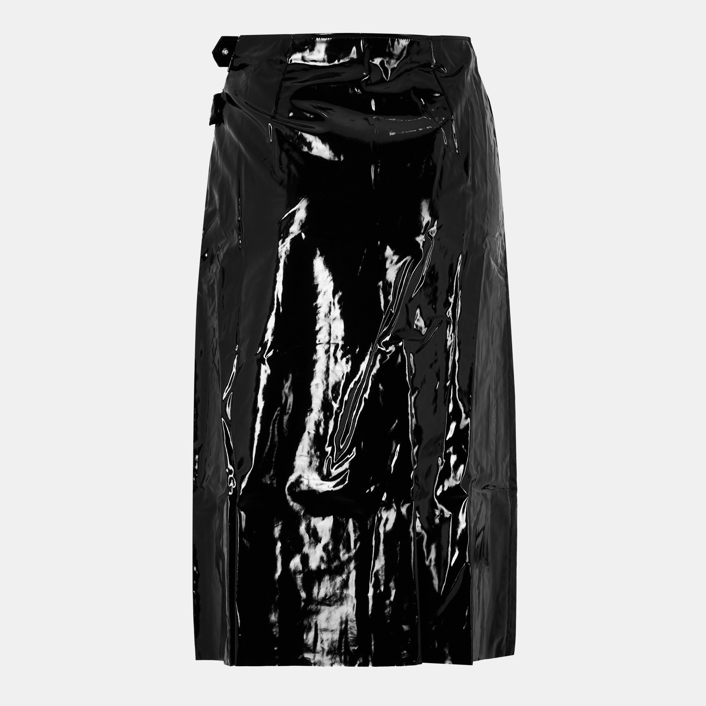 Black - Gucci - Women's Mid-Calf Italian Crafted Structured Midi Skirt - 2