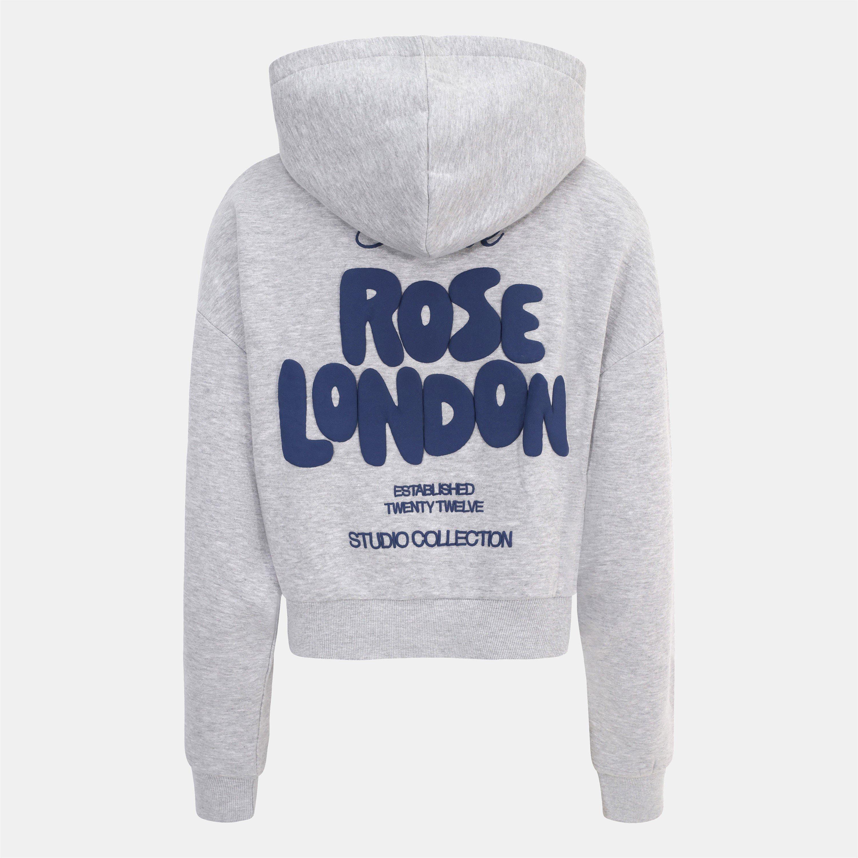 Gris jaspeado - Rose London - London All Love Crop Hoody - 2