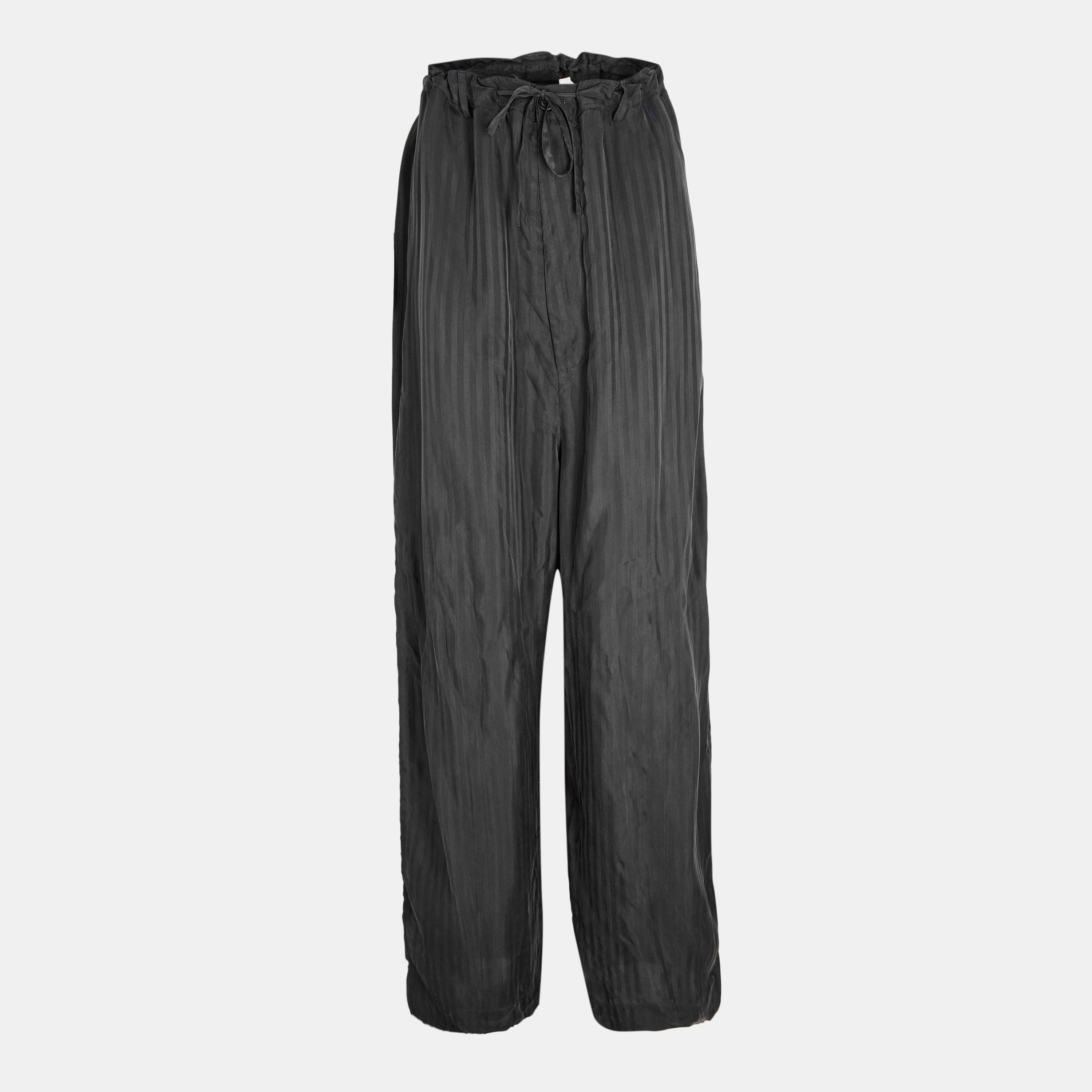 Black - Balenciaga - Women's High-Rise Straight-Leg Front Pleat Tailored Trousers - 1