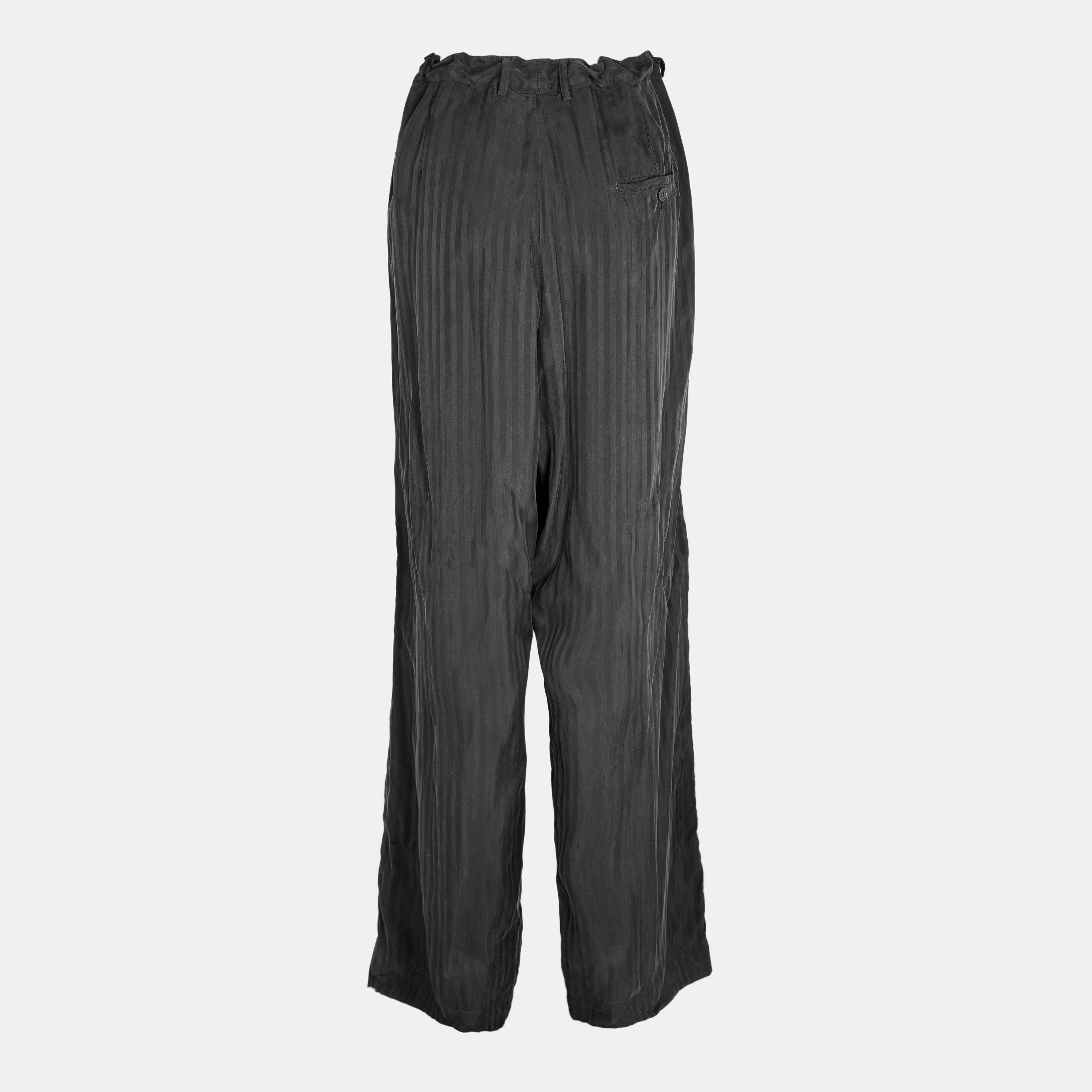 Black - Balenciaga - Women's High-Rise Straight-Leg Front Pleat Tailored Trousers - 2
