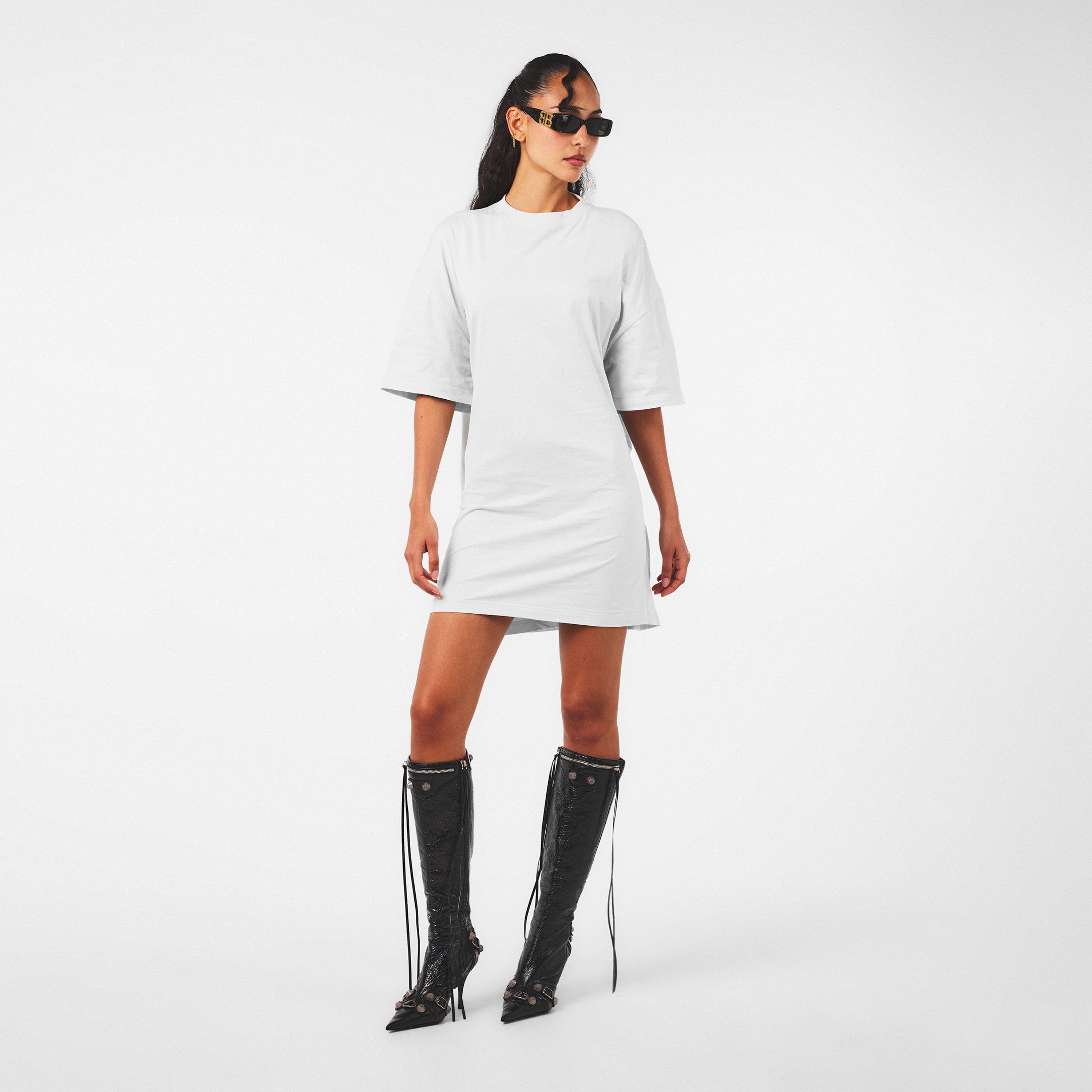 Dirty White - Balenciaga - Women's Fitted Mini Dress - 6