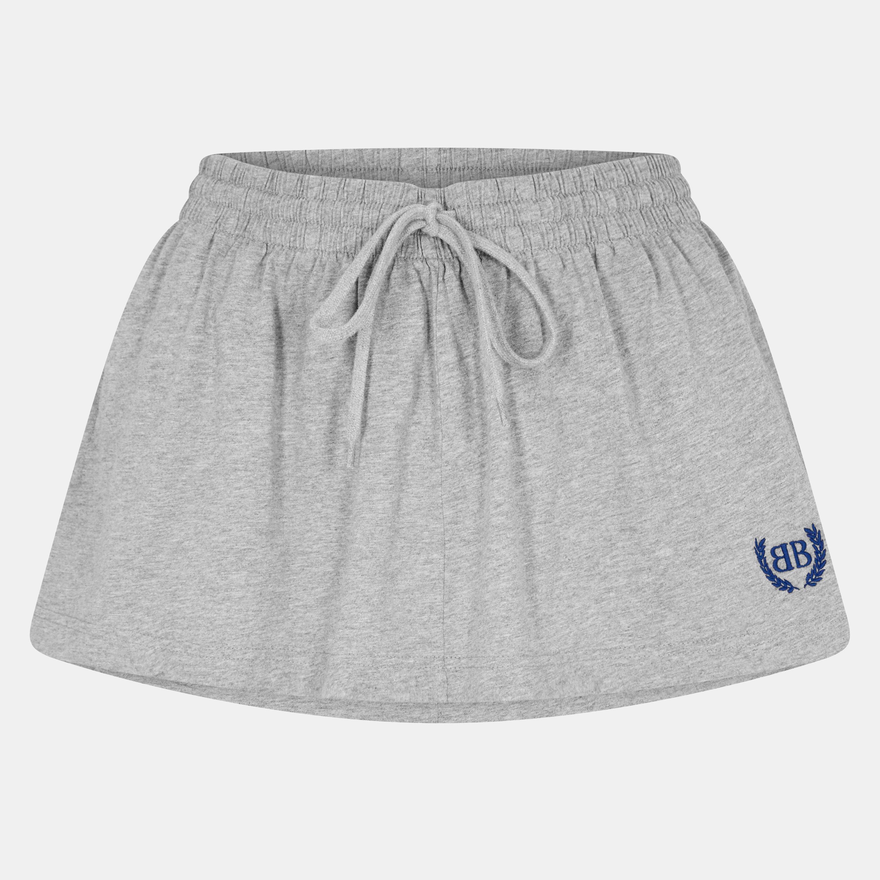 Heather Grey - Balenciaga - Women's High-Rise Mini Skirt - 1
