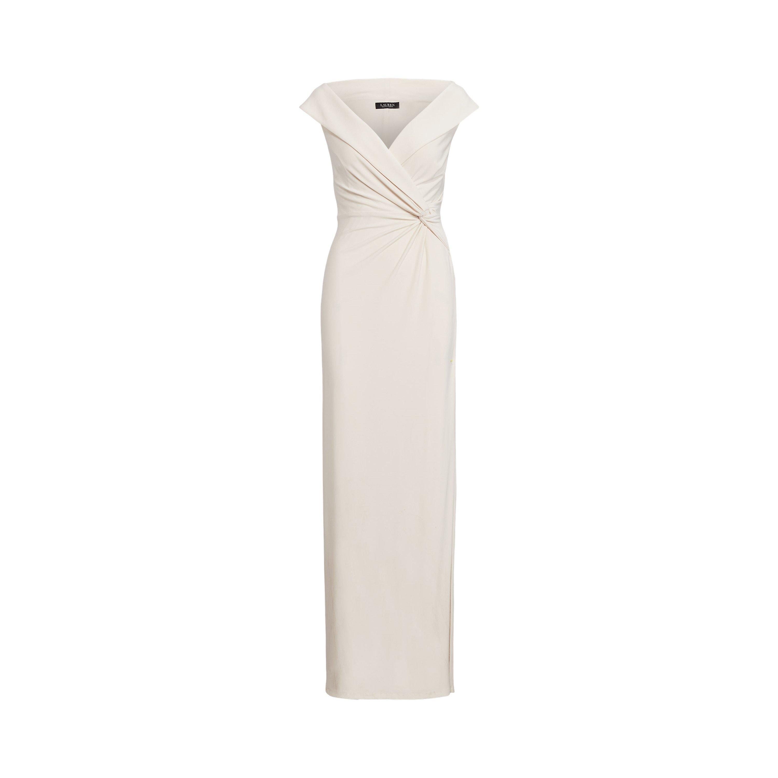 Lauren By Ralph Lauren Women's Mascarpone Crm Leonidas Twist Gown - 8 (XS)