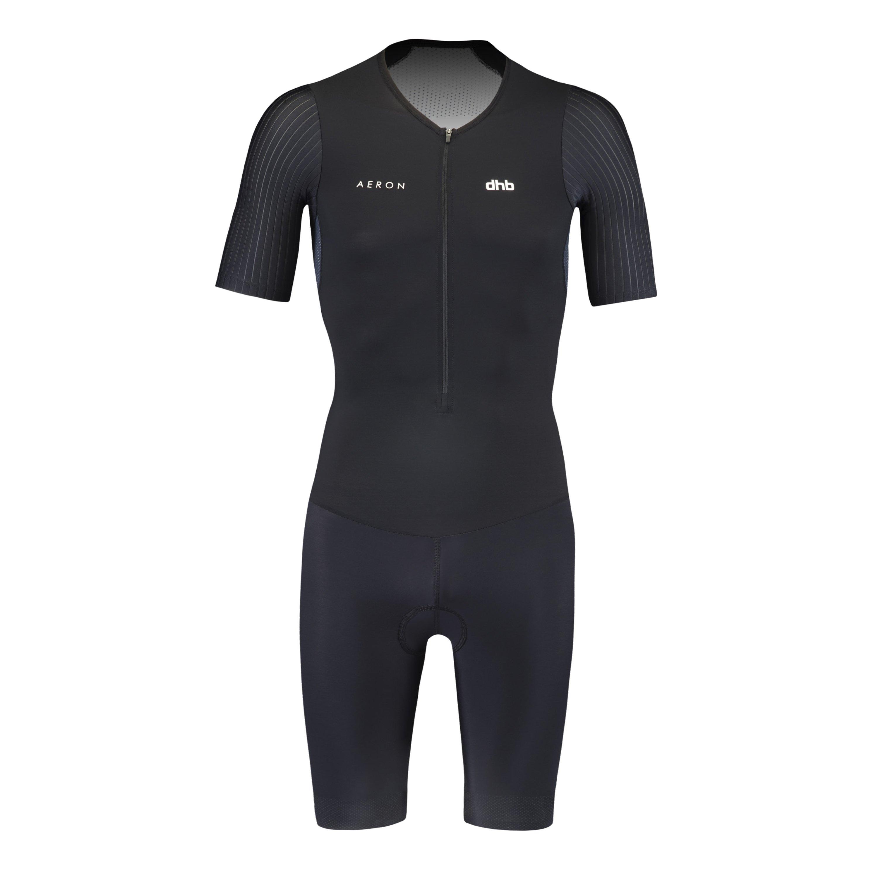 Zwart - Dhb - Mens Aeron Short Sleeve Triathlon Suit - 1