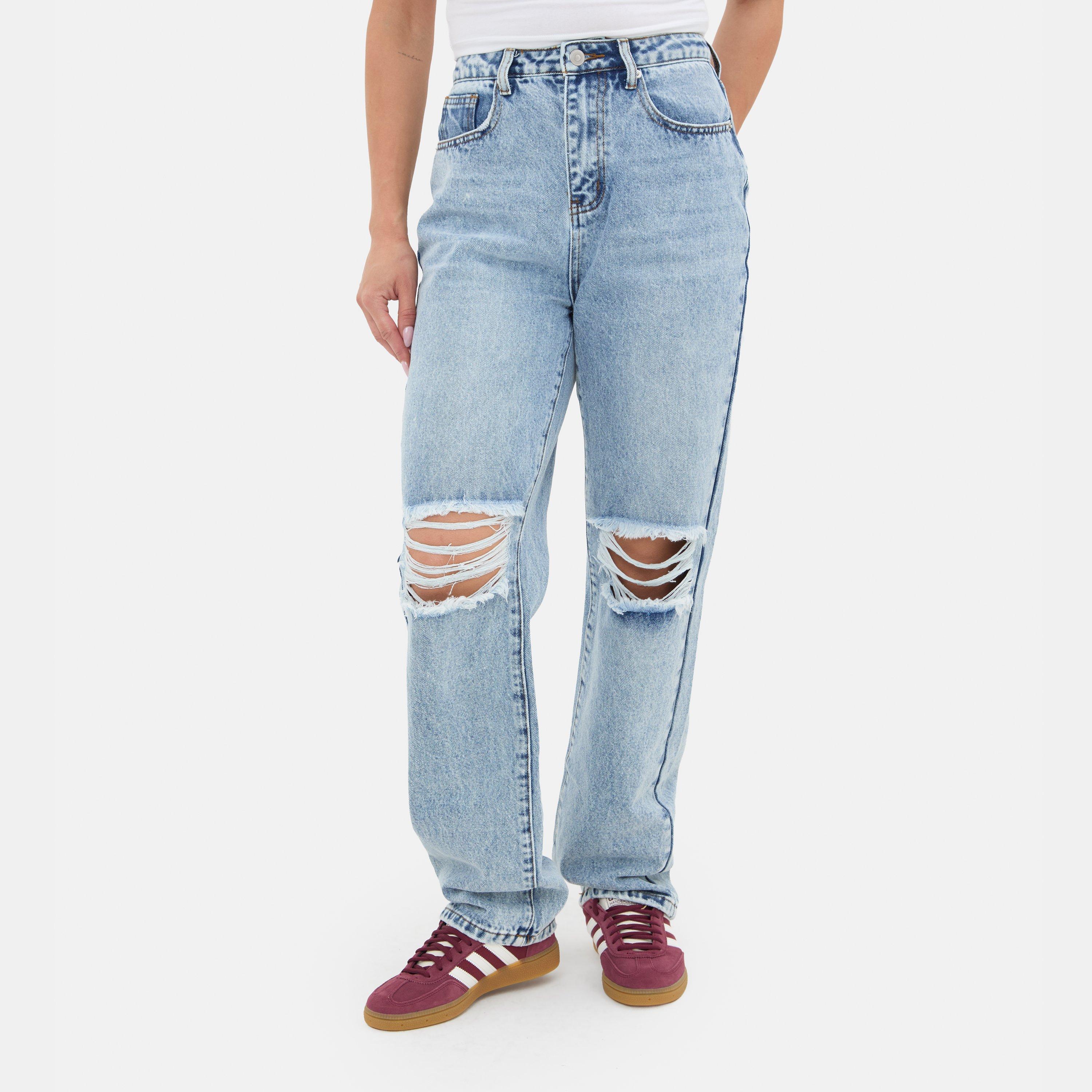 Hellblau - I Saw It First - Ripped Mom Jean - 1