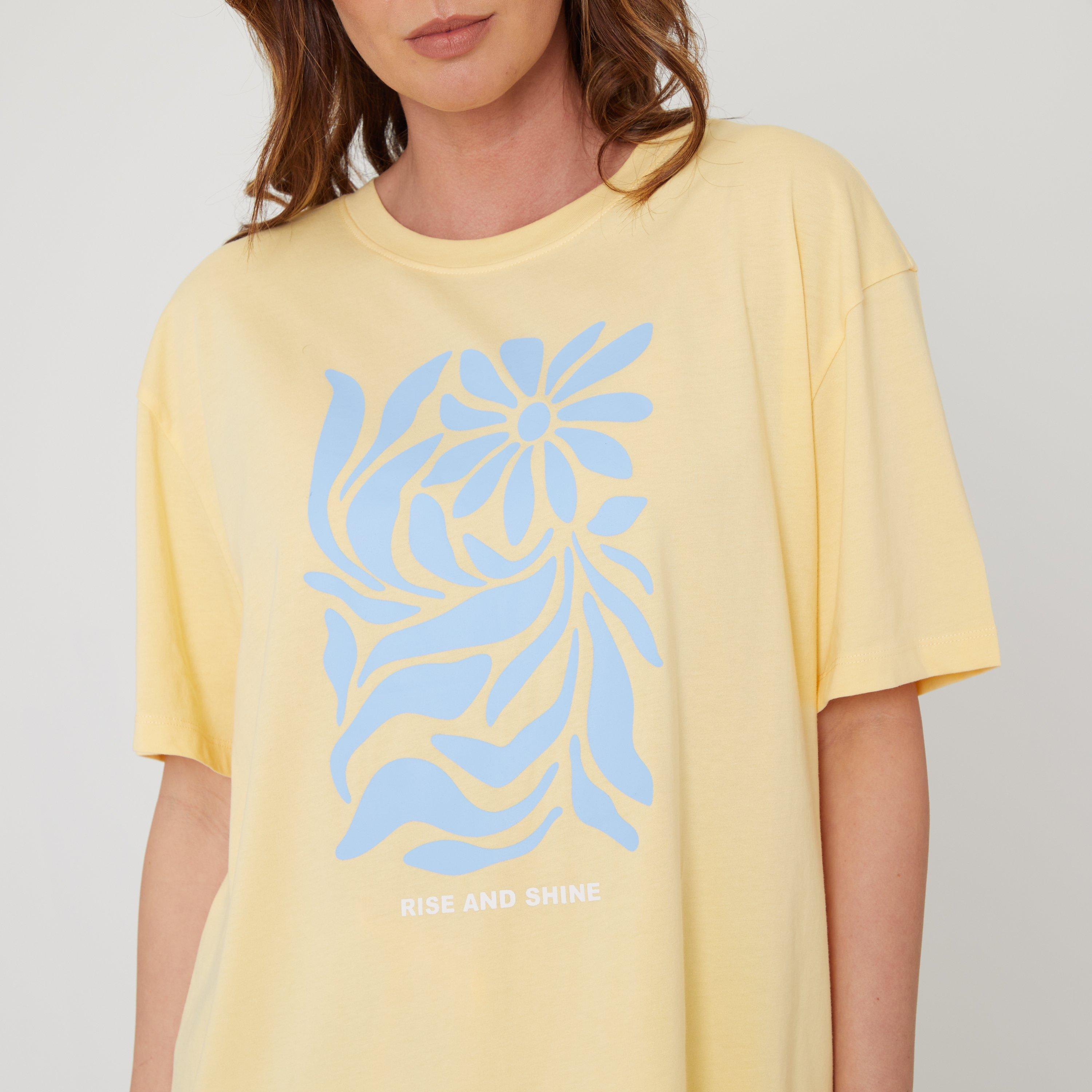 Gelb - Miso - Floral Short-Sleeve Pyjama Sets - 4