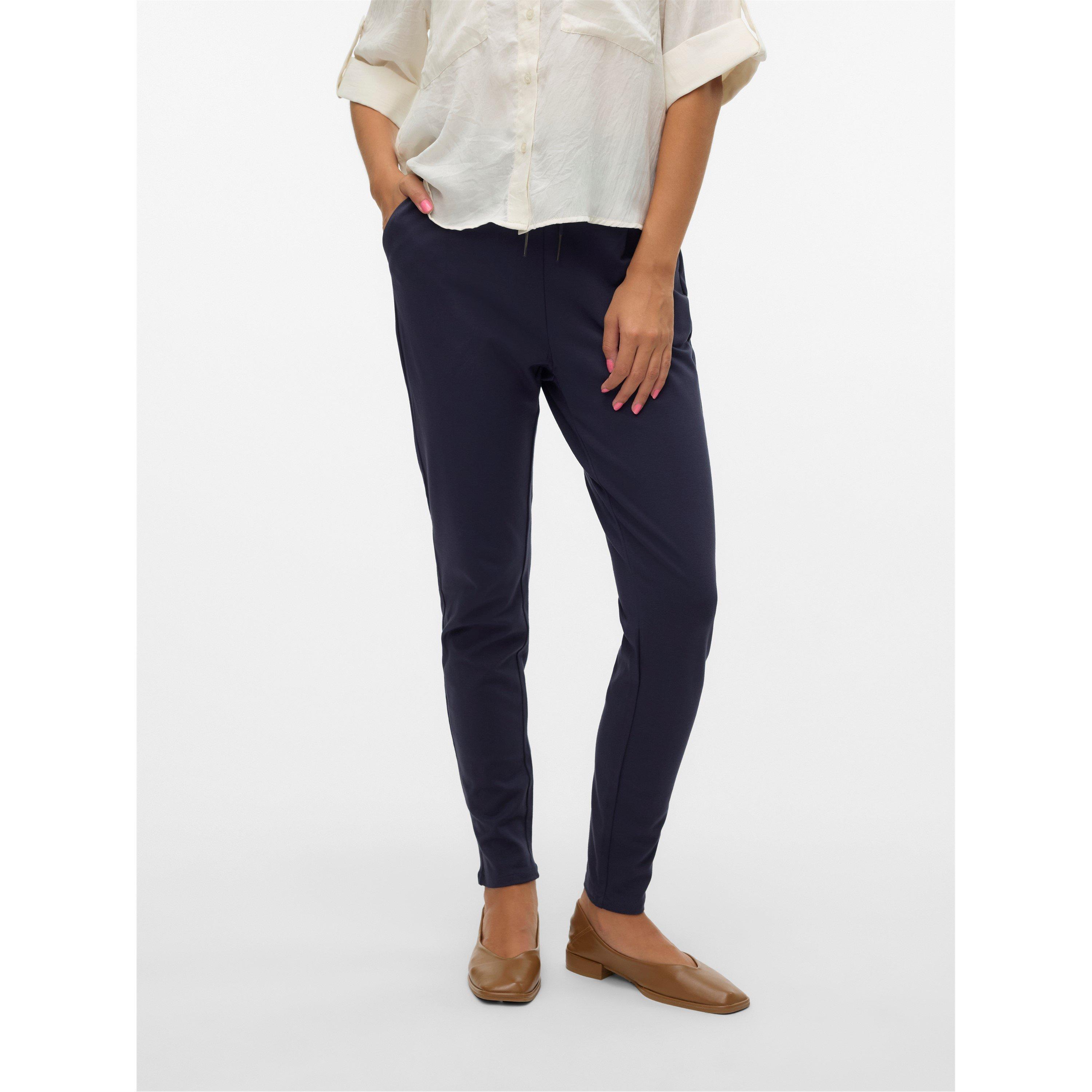Vero Moda Women's Tapered Cuffed Trousers - Night Sky - XS L30