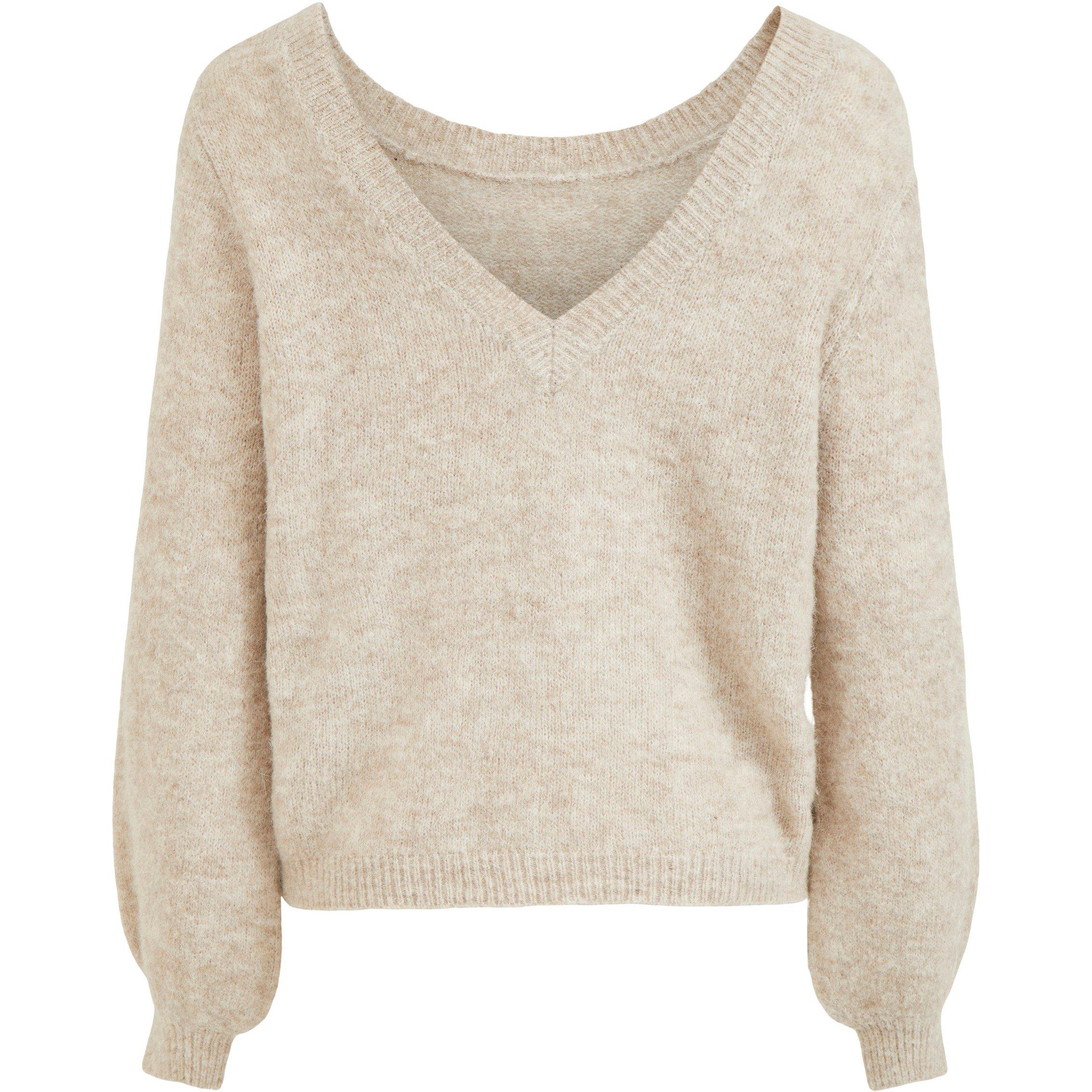 Vila Women's Jamina Crew Neck Jumper - Natural Melange - 16 (XL)