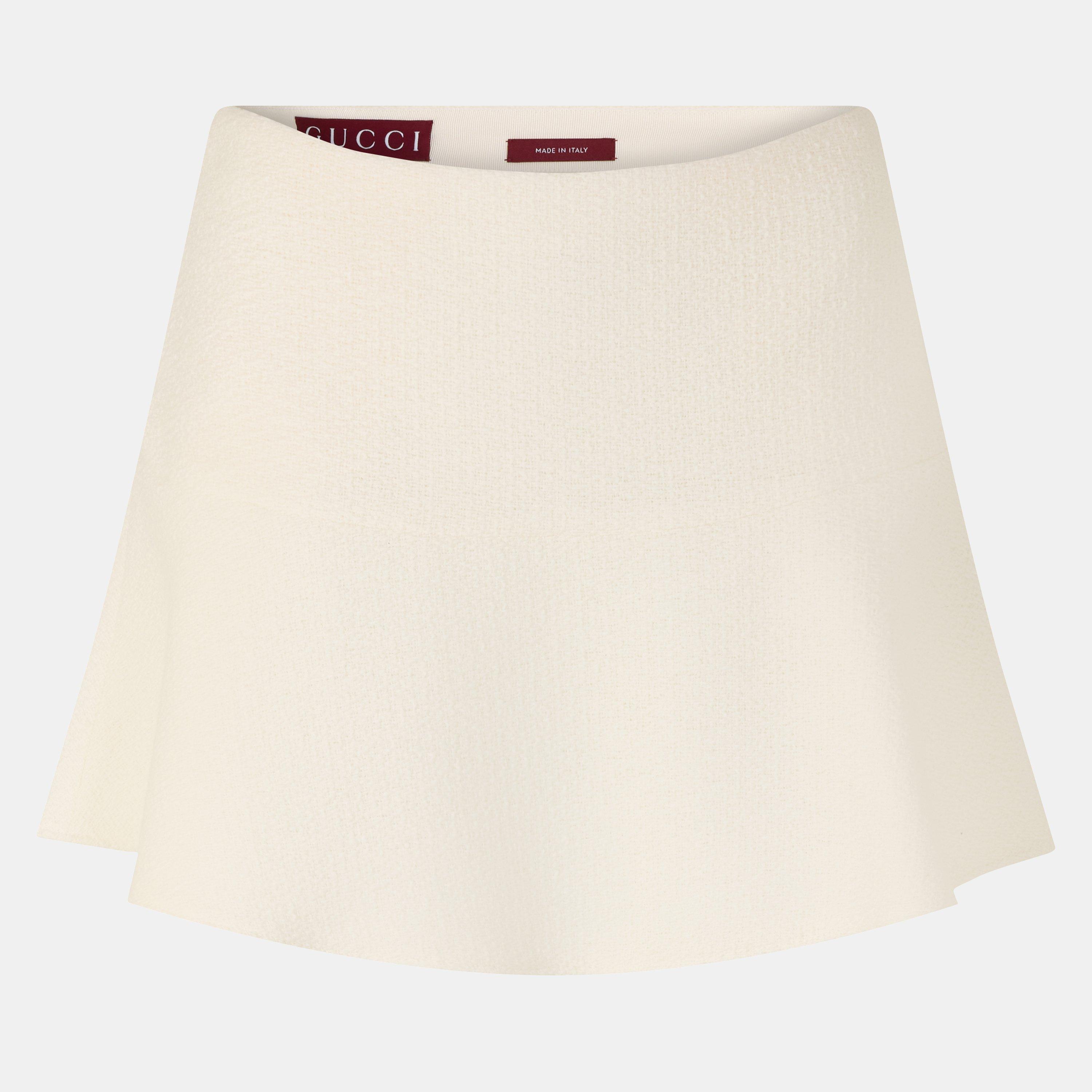 Gucci Women's Mini Skirt - Off White - Size 40 (UK 8)