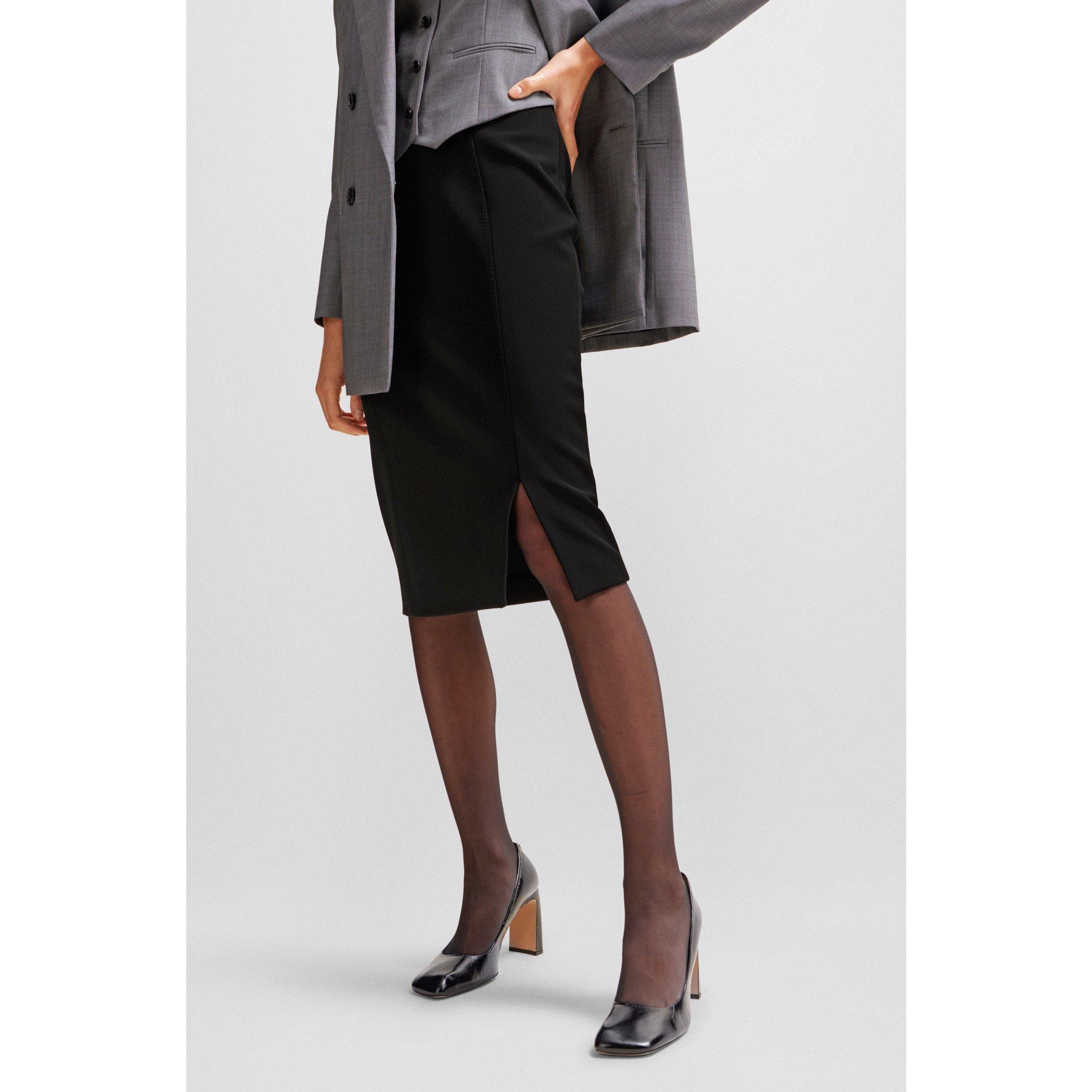 Black - Boss - Women's  Vukeva Jersey Skirt - 3