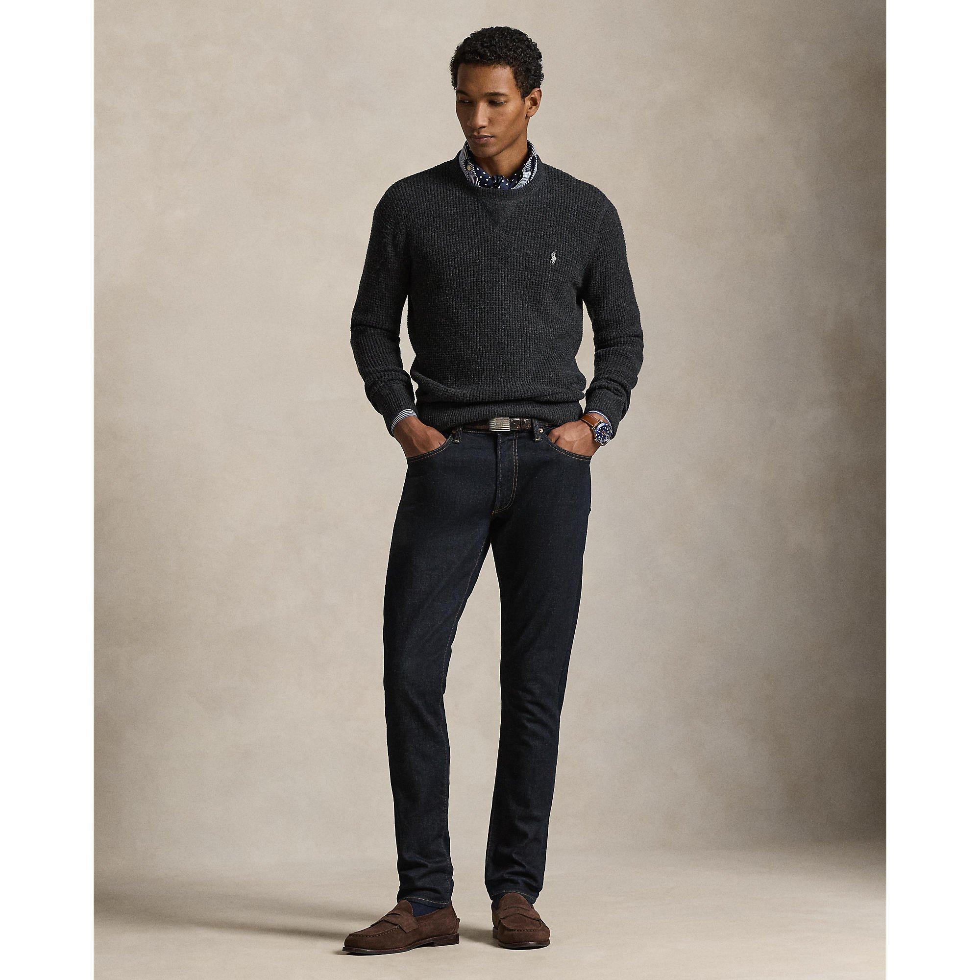 Dark Granite - Polo Ralph Lauren - Men's Cotton Wool Crew Neck Jumper - 6