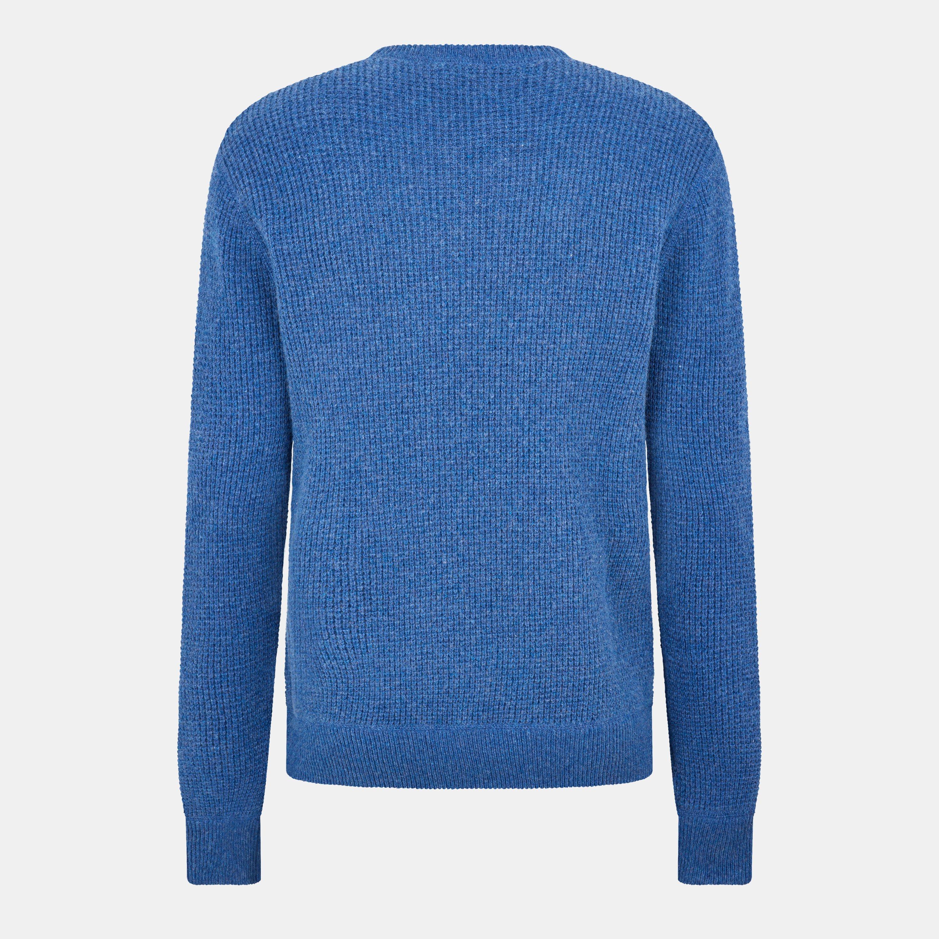 Sea Salt Blue - Polo Ralph Lauren - Men's Cotton Wool Crew Neck Jumper - 2
