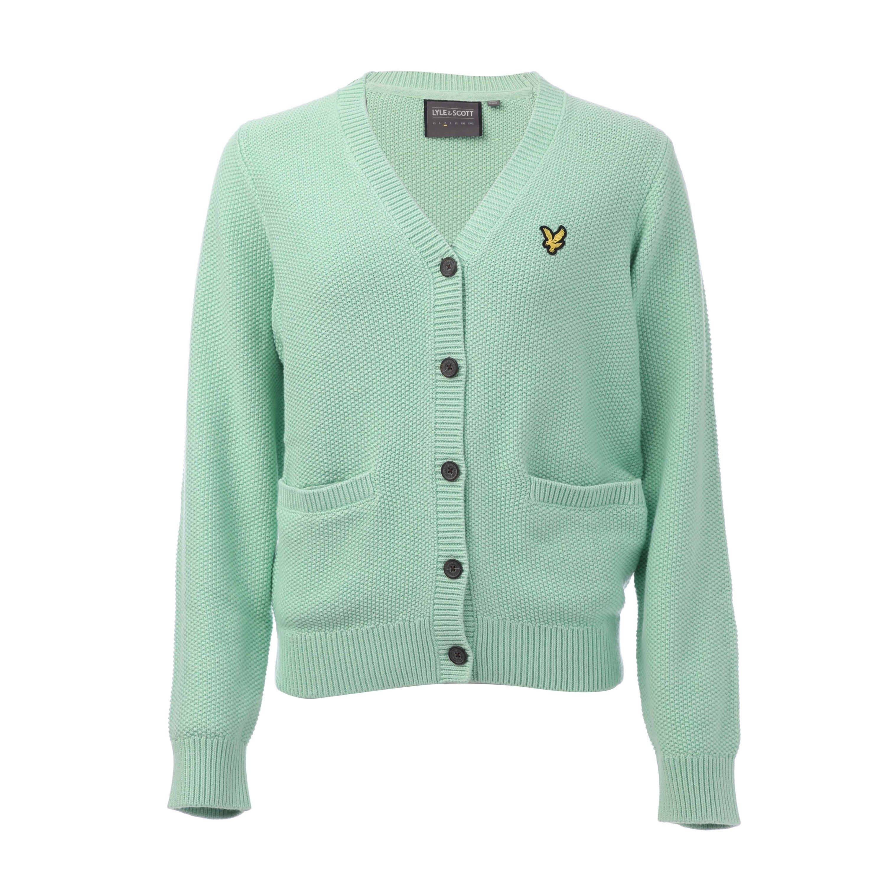 Bleek Teal - Lyle and Scott - Men's V-Neck Cardigan - 1