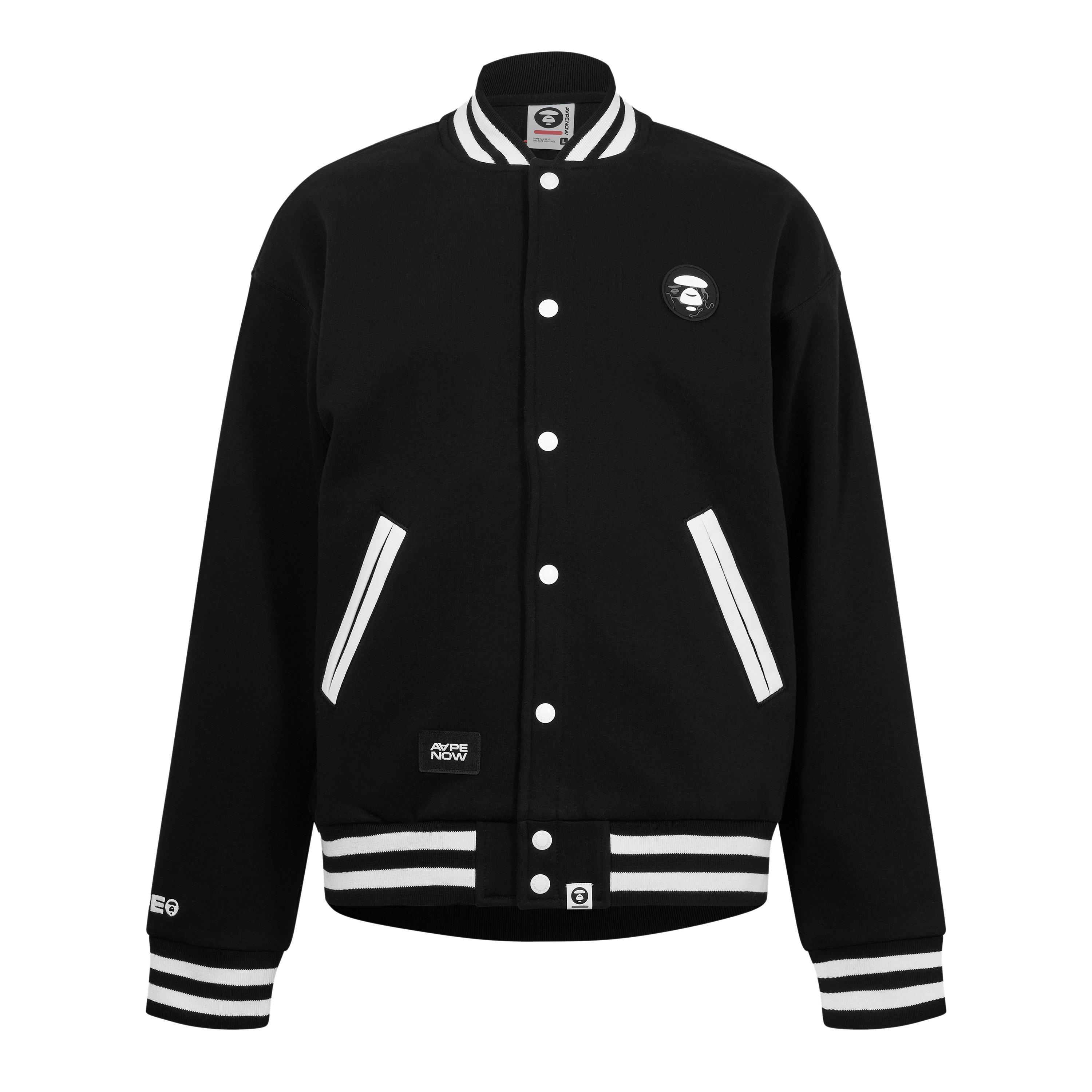 Black - AAPE - Men's Now Varsity Jacket - 1