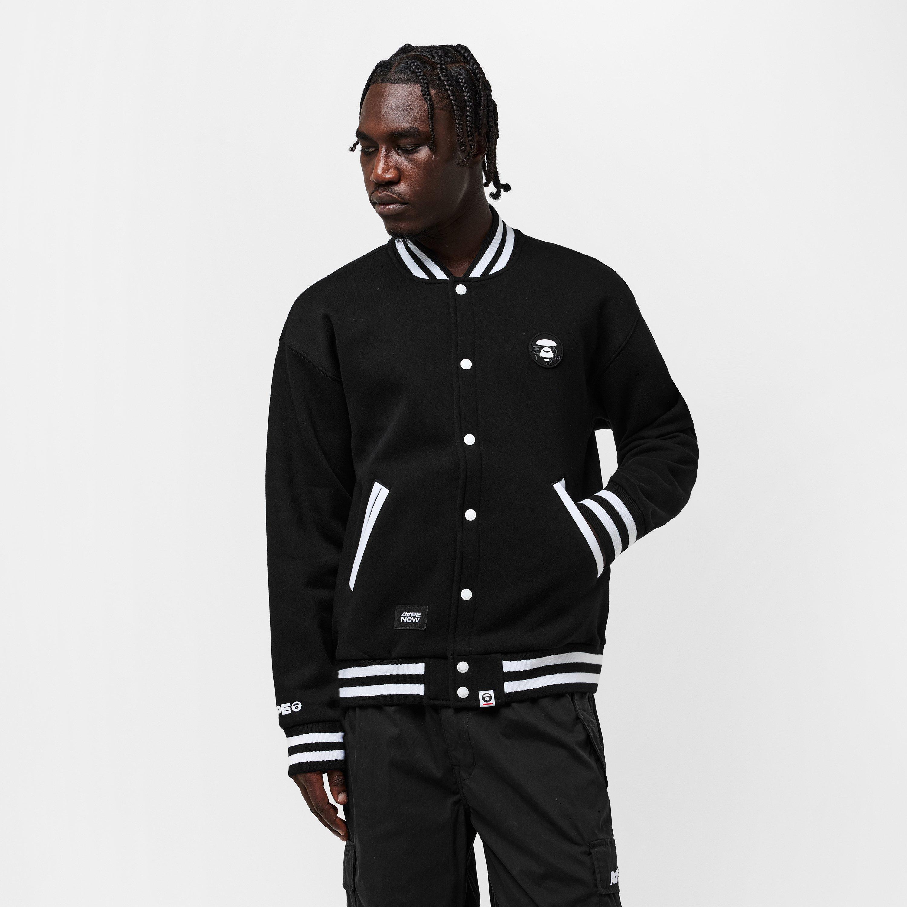 Black - AAPE - Men's Now Varsity Jacket - 3