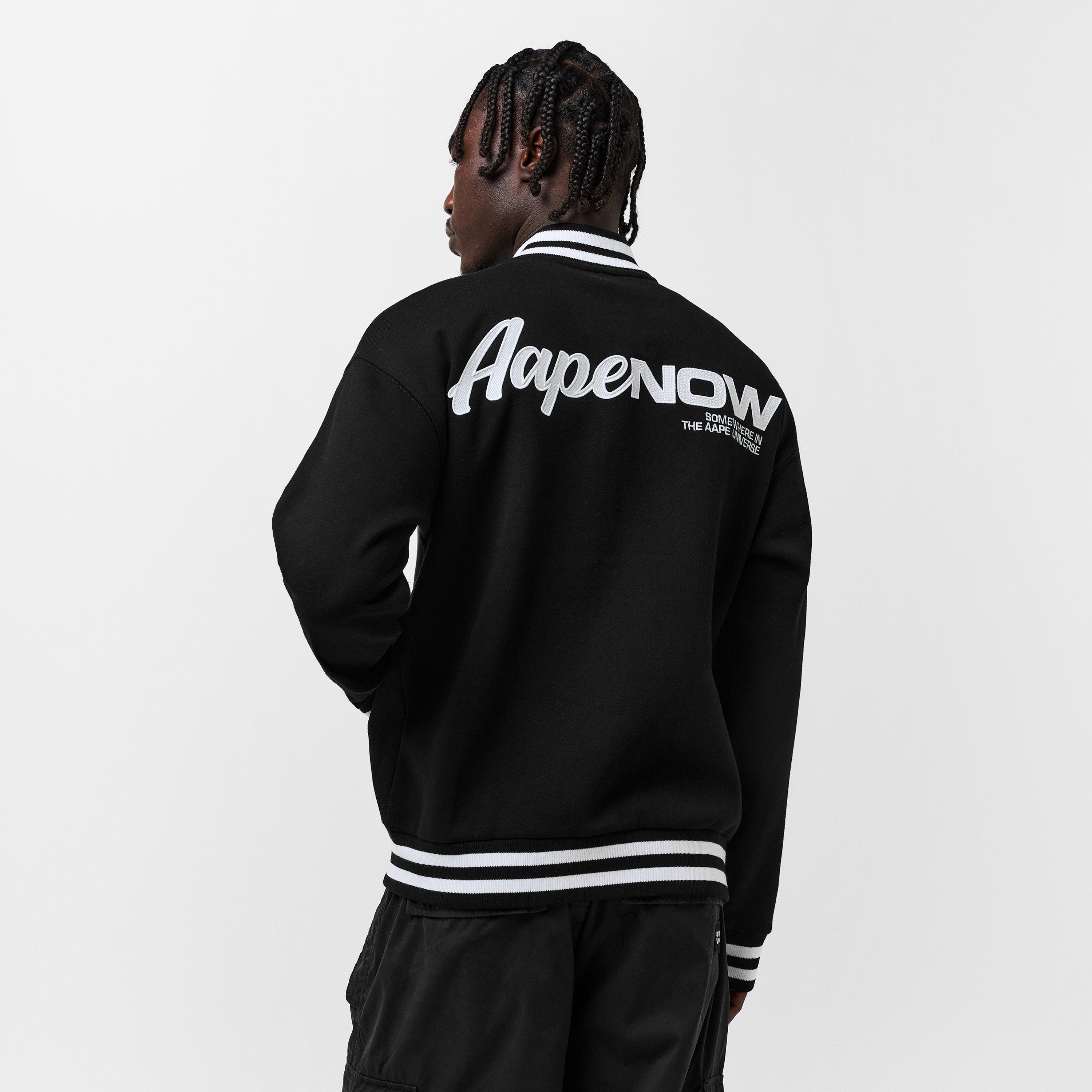 Black - AAPE - Men's Now Varsity Jacket - 4