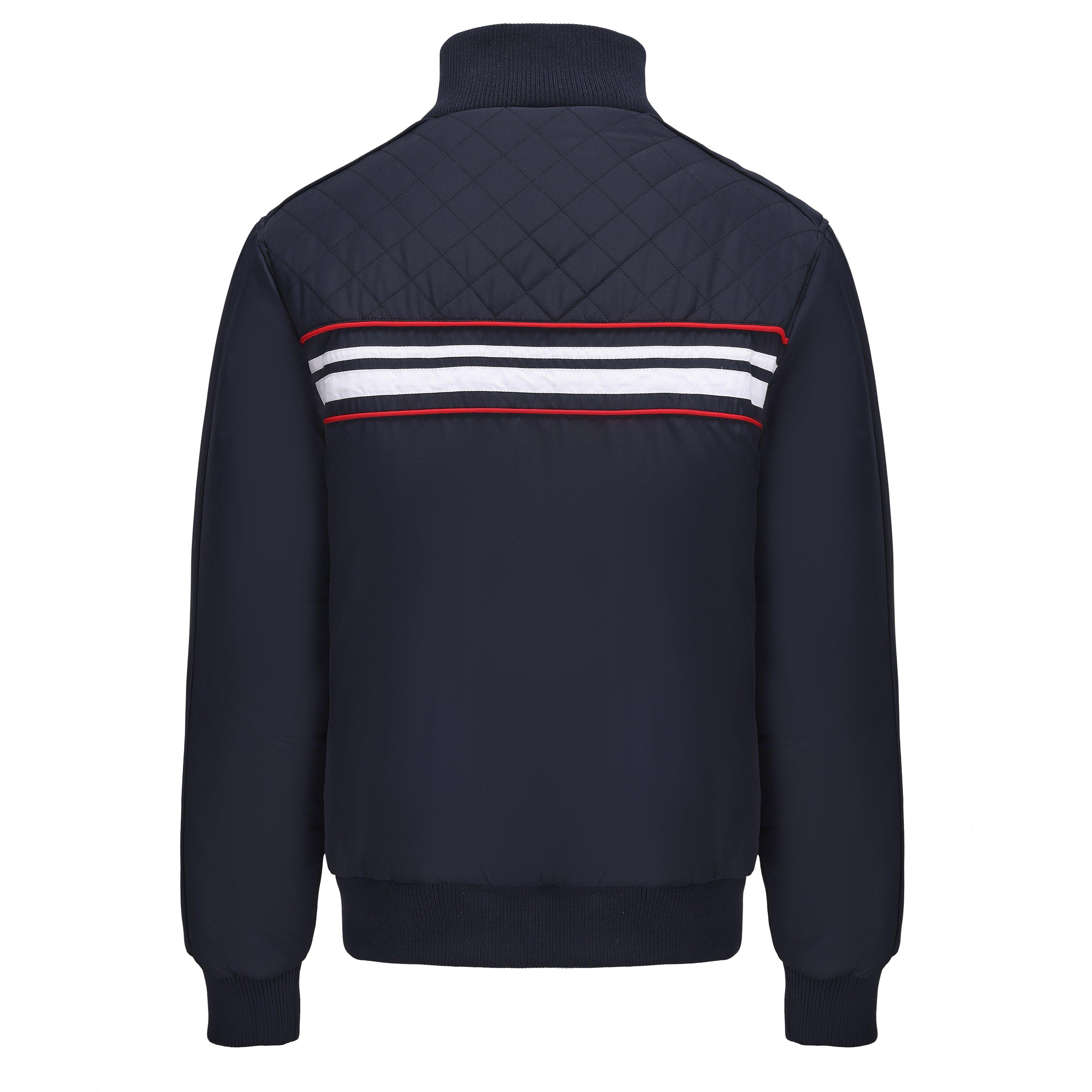 Navy - Lonsdale - Men's  Padded Hooded Bomber Jacket - 2