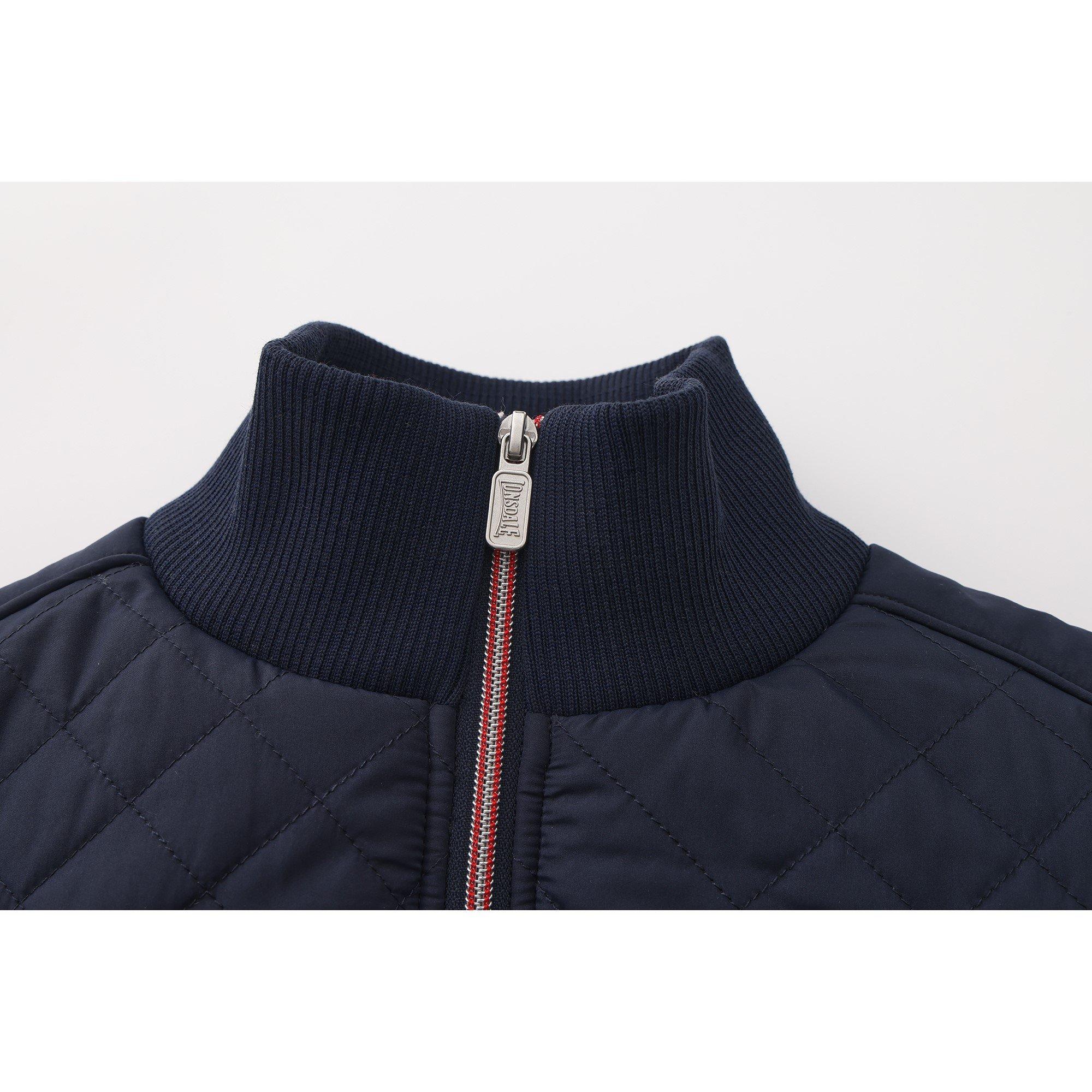 Navy - Lonsdale - Men's  Padded Hooded Bomber Jacket - 3