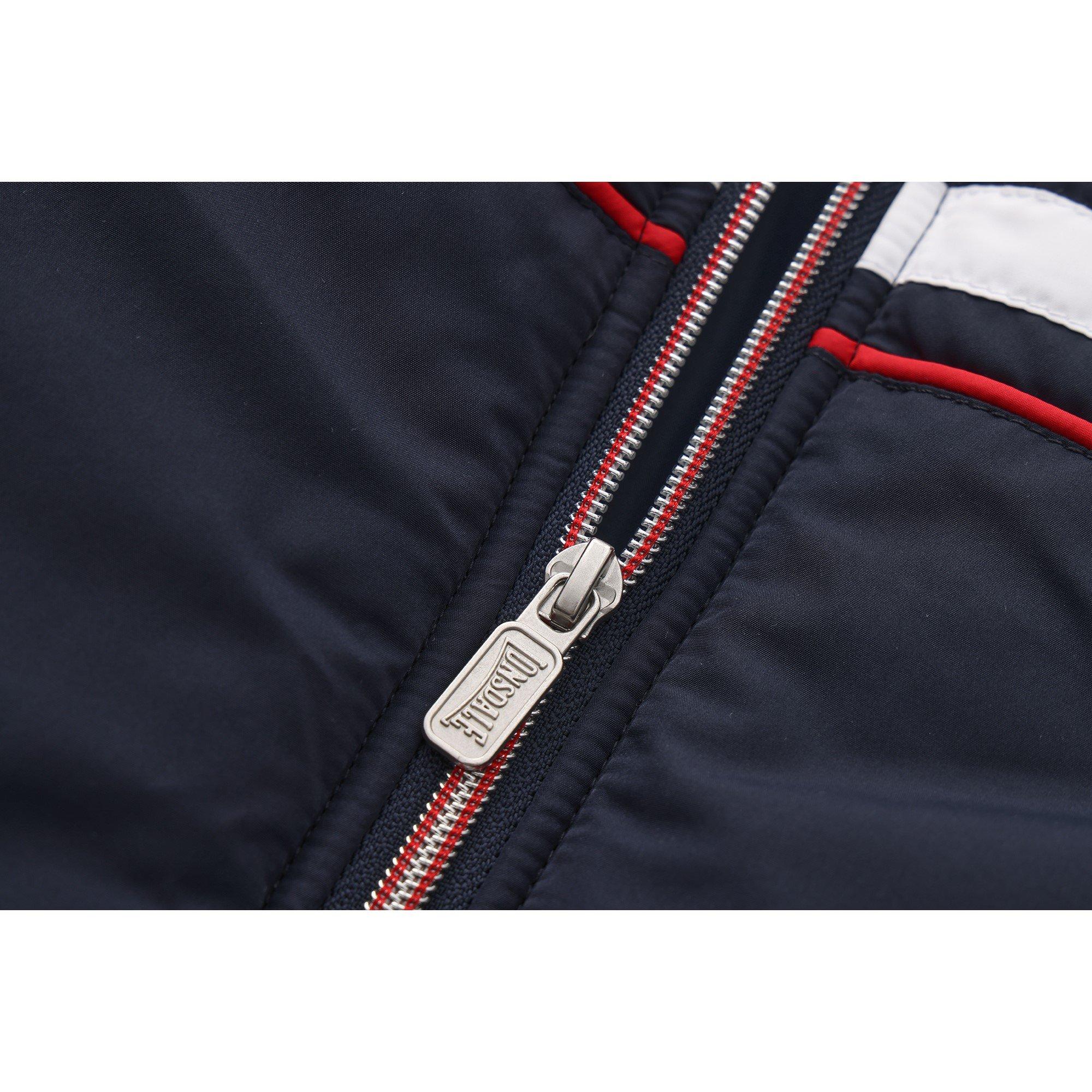 Navy - Lonsdale - Men's  Padded Hooded Bomber Jacket - 4