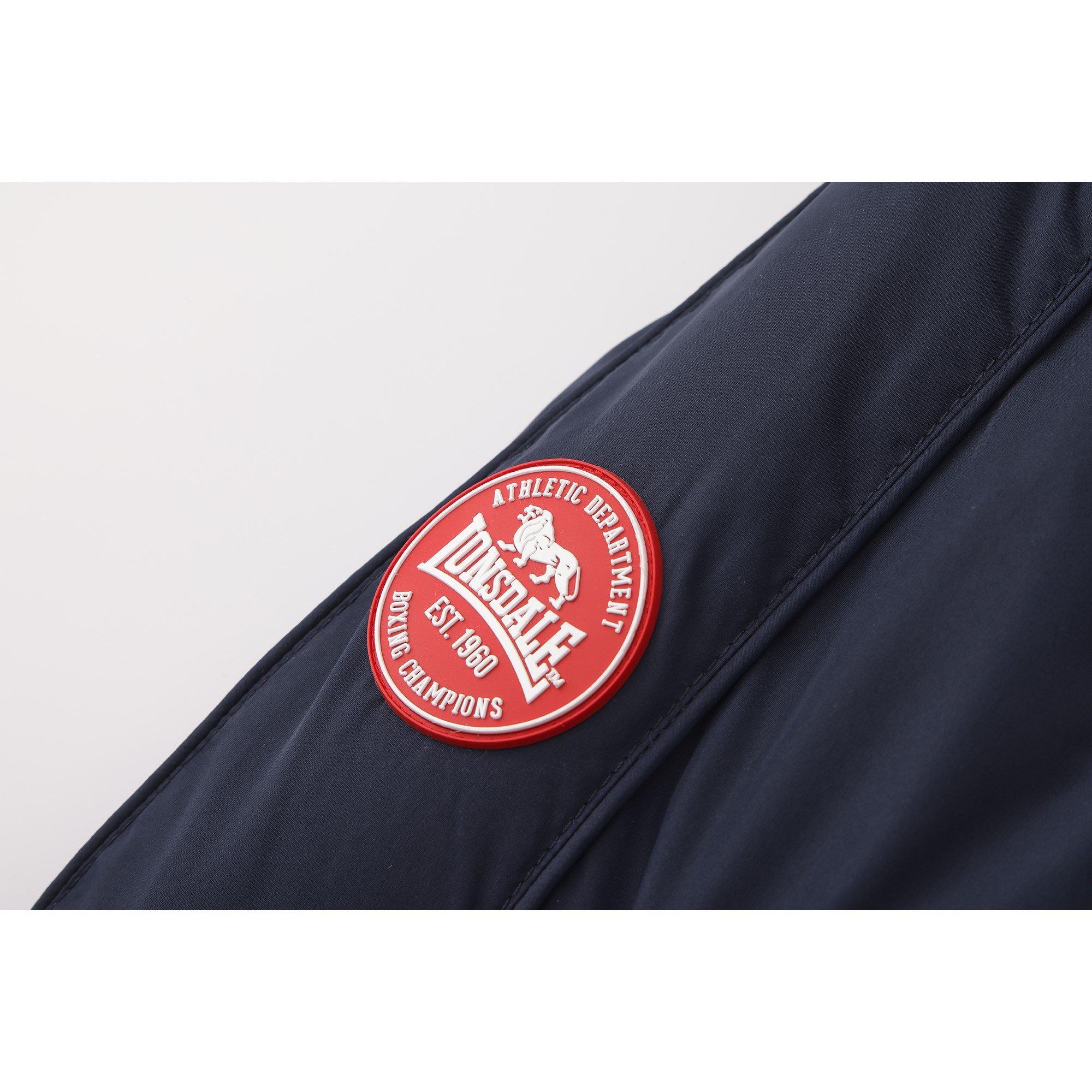 Navy - Lonsdale - Men's  Padded Hooded Bomber Jacket - 5
