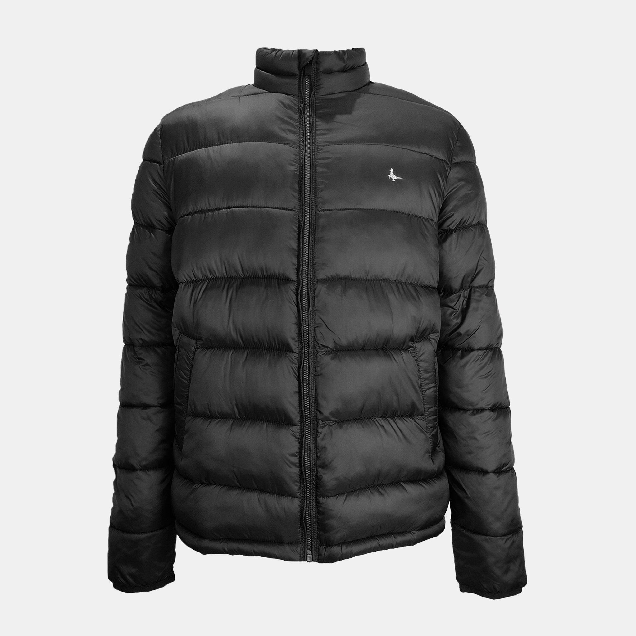 Black - Jack Wills - Men's Kershaw Water Resistant Wind Resistant Funnel Neck Short Puffer Jacket - 1