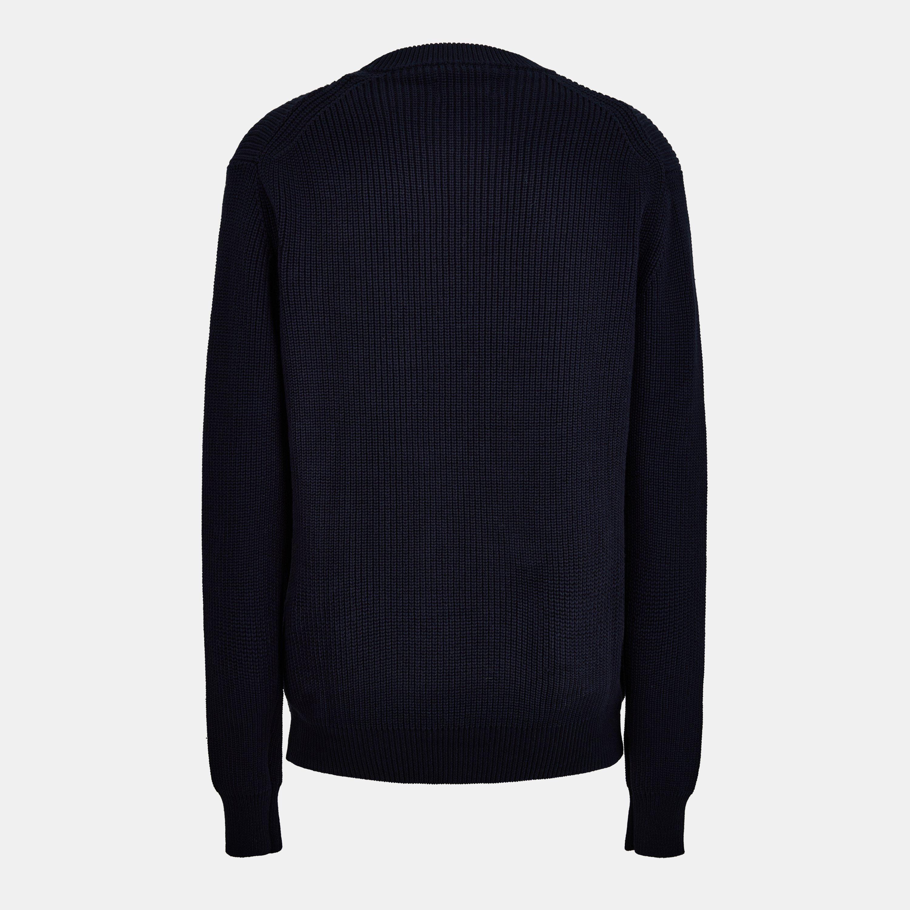 Marineblå - Replay - Men's Fisherman Cotton Crew Neck Jumper - 2