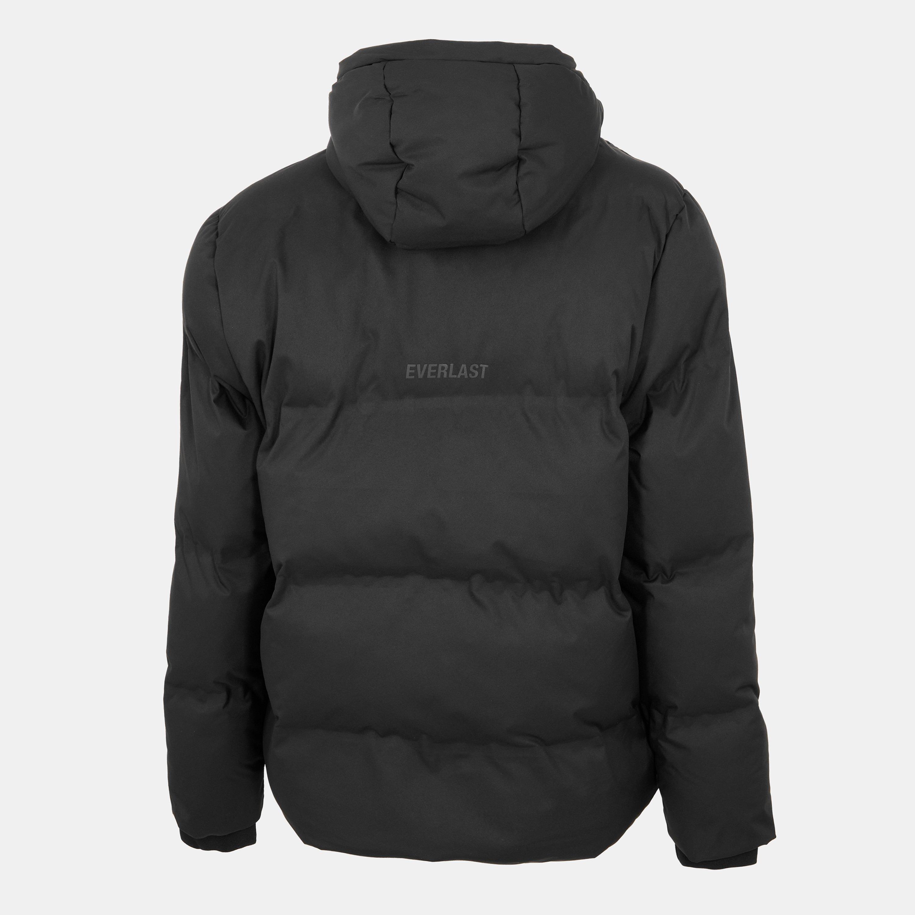 Preto - Everlast - Water Resistant Windproof Hooded Short Puffer Jacket - 2