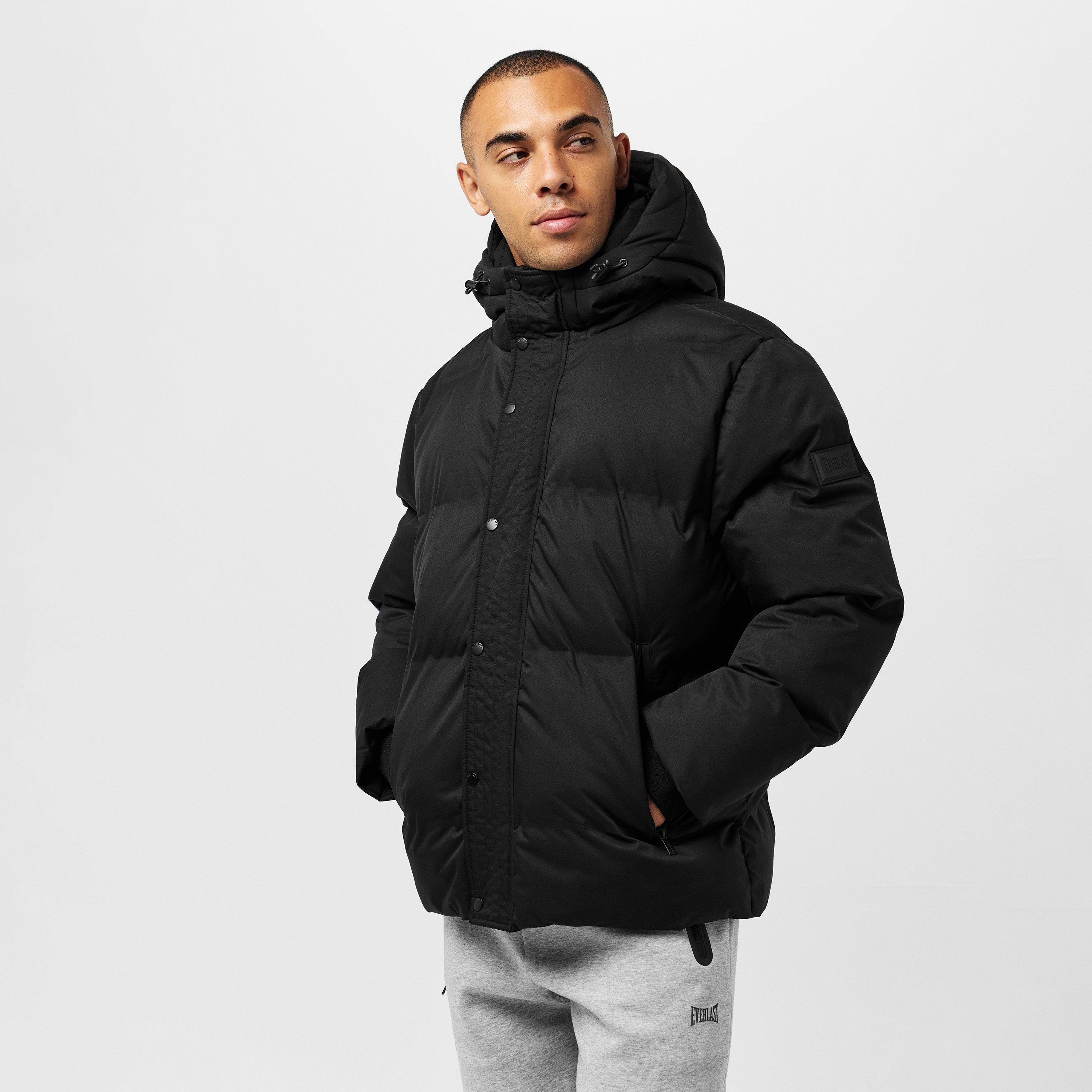 Preto - Everlast - Water Resistant Windproof Hooded Short Puffer Jacket - 3