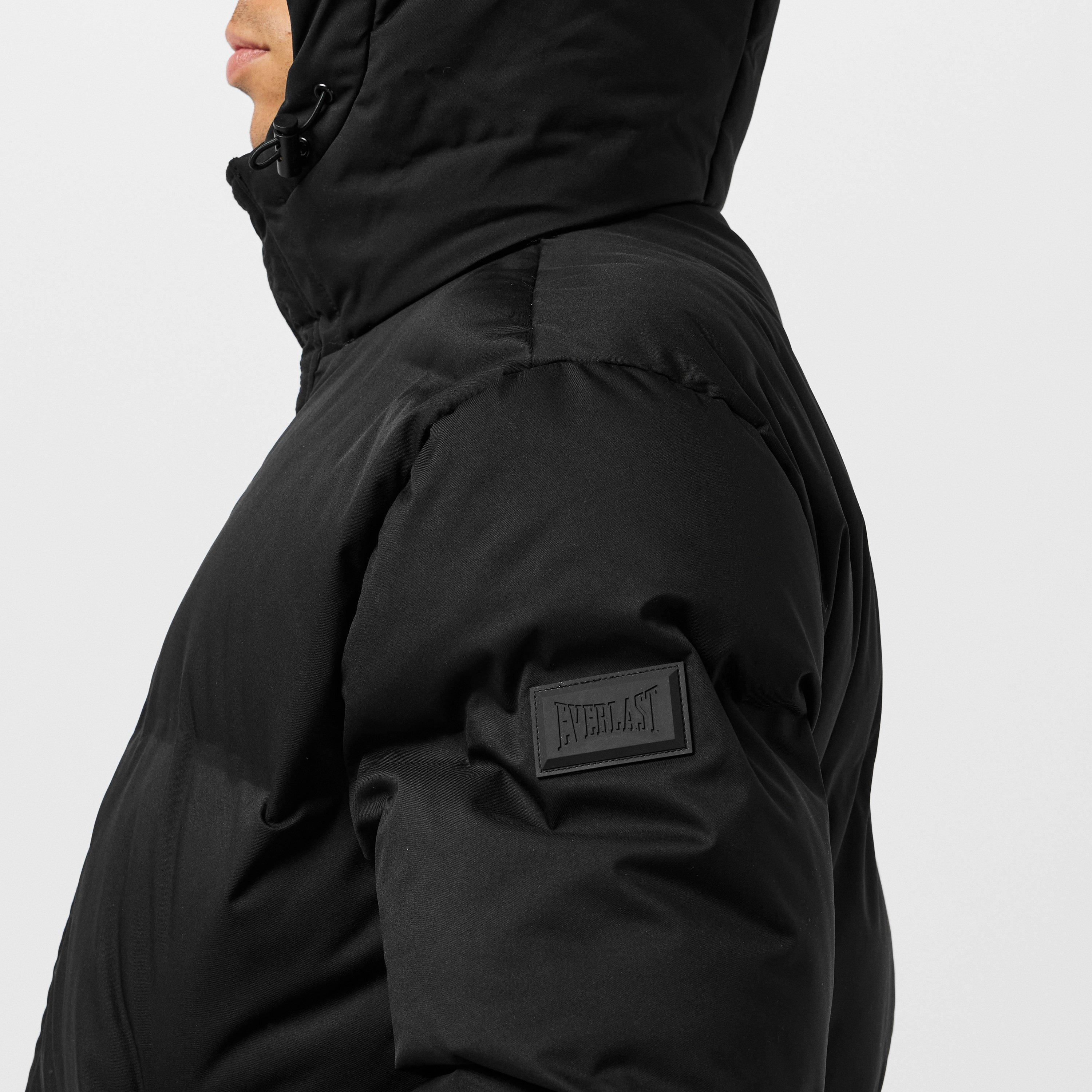 Preto - Everlast - Water Resistant Windproof Hooded Short Puffer Jacket - 5