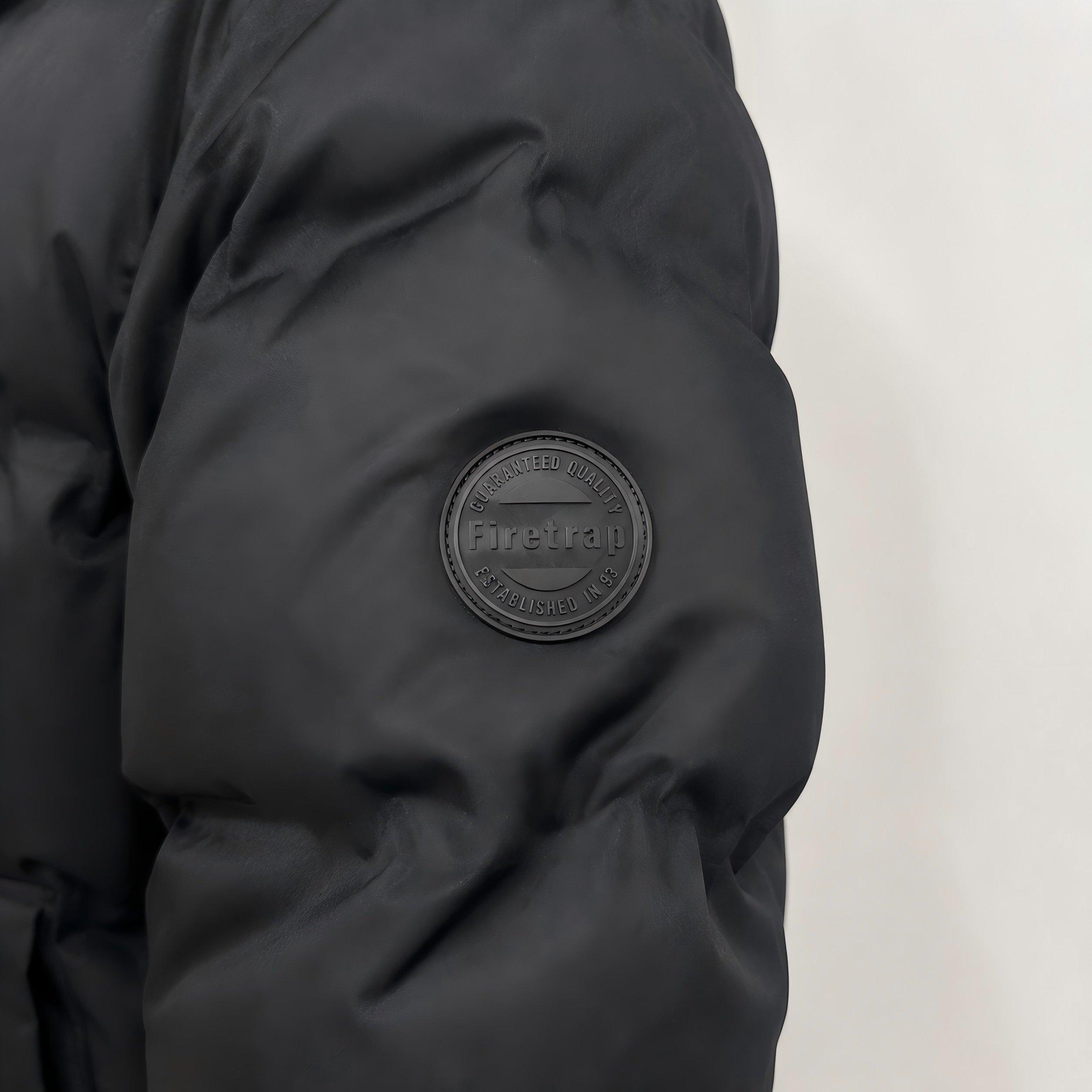Black - Firetrap - Mens Firertrap Bubble Jacket - 5