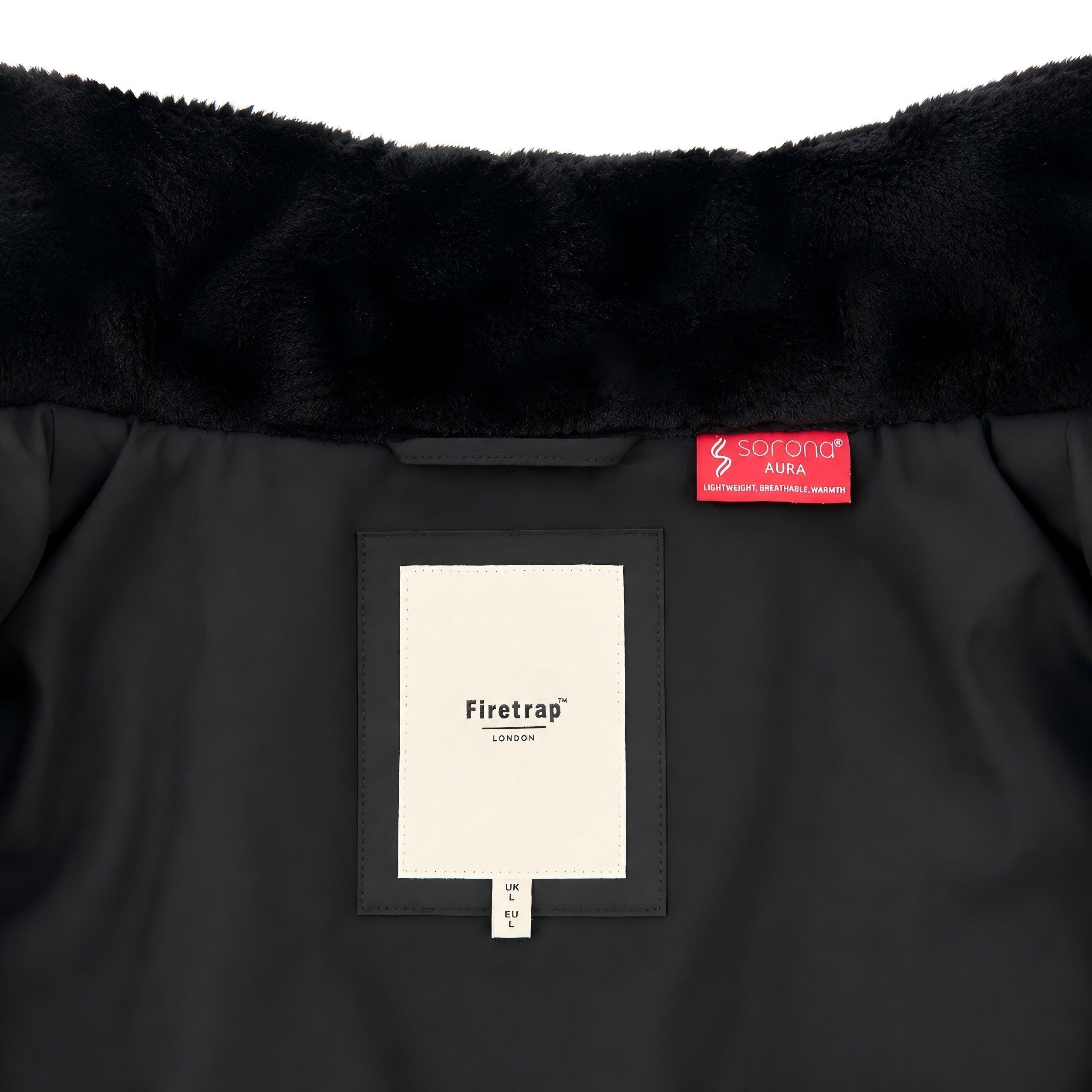 Black - Firetrap - Mens Firertrap Bubble Jacket - 7