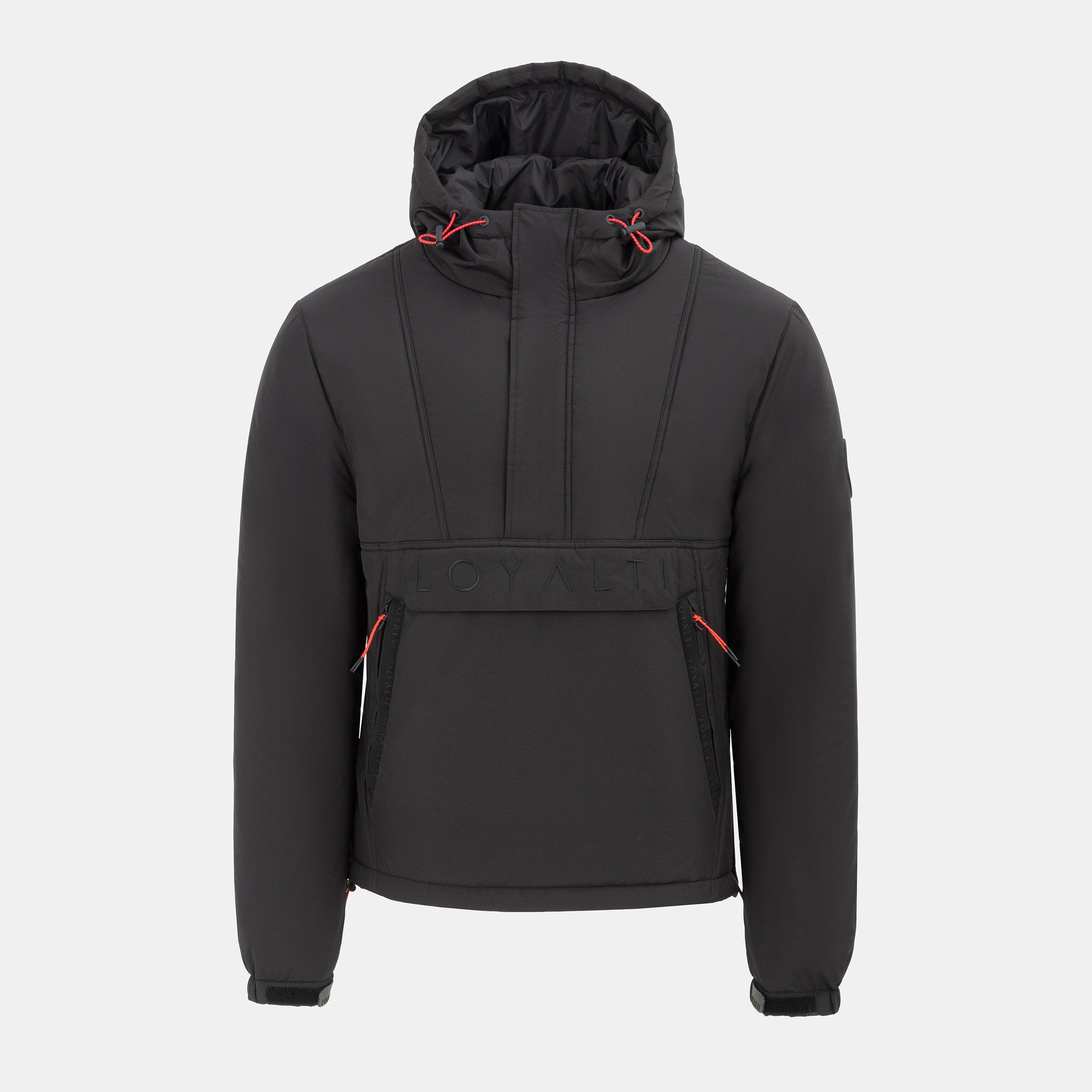 Black - Loyalti - Men's Vision Long Sleeve Half Zip Bomber Jacket - 1