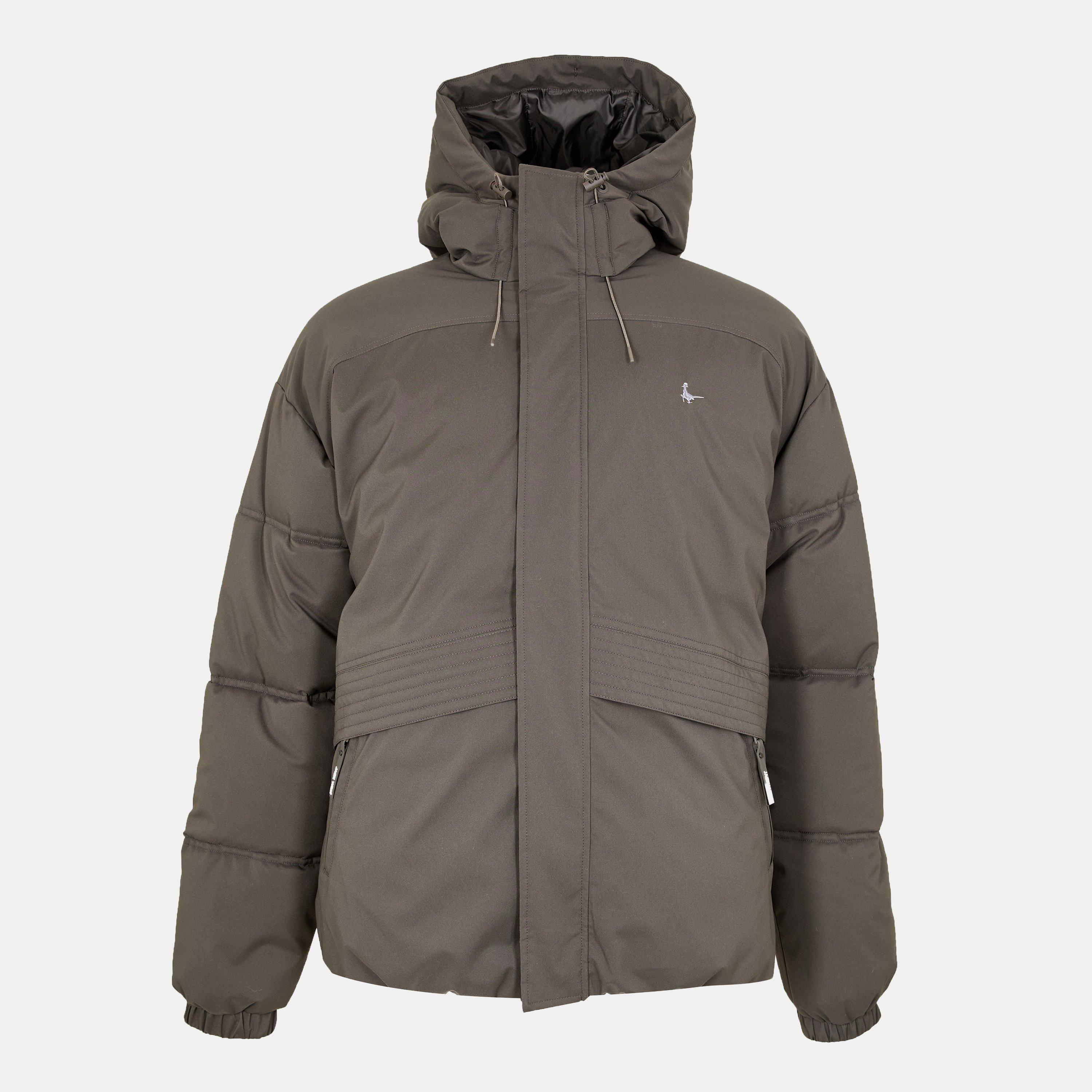 Jack Wills Men's Grey Salcombe Adjustable Hood Short Puffer Jacket in Size XL, Sports Direct - Image 3