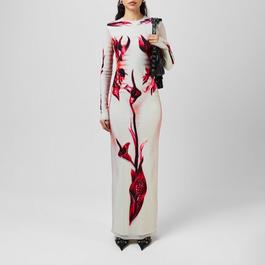 Jean Paul Gaultier Long Sleeve Maxi Dress