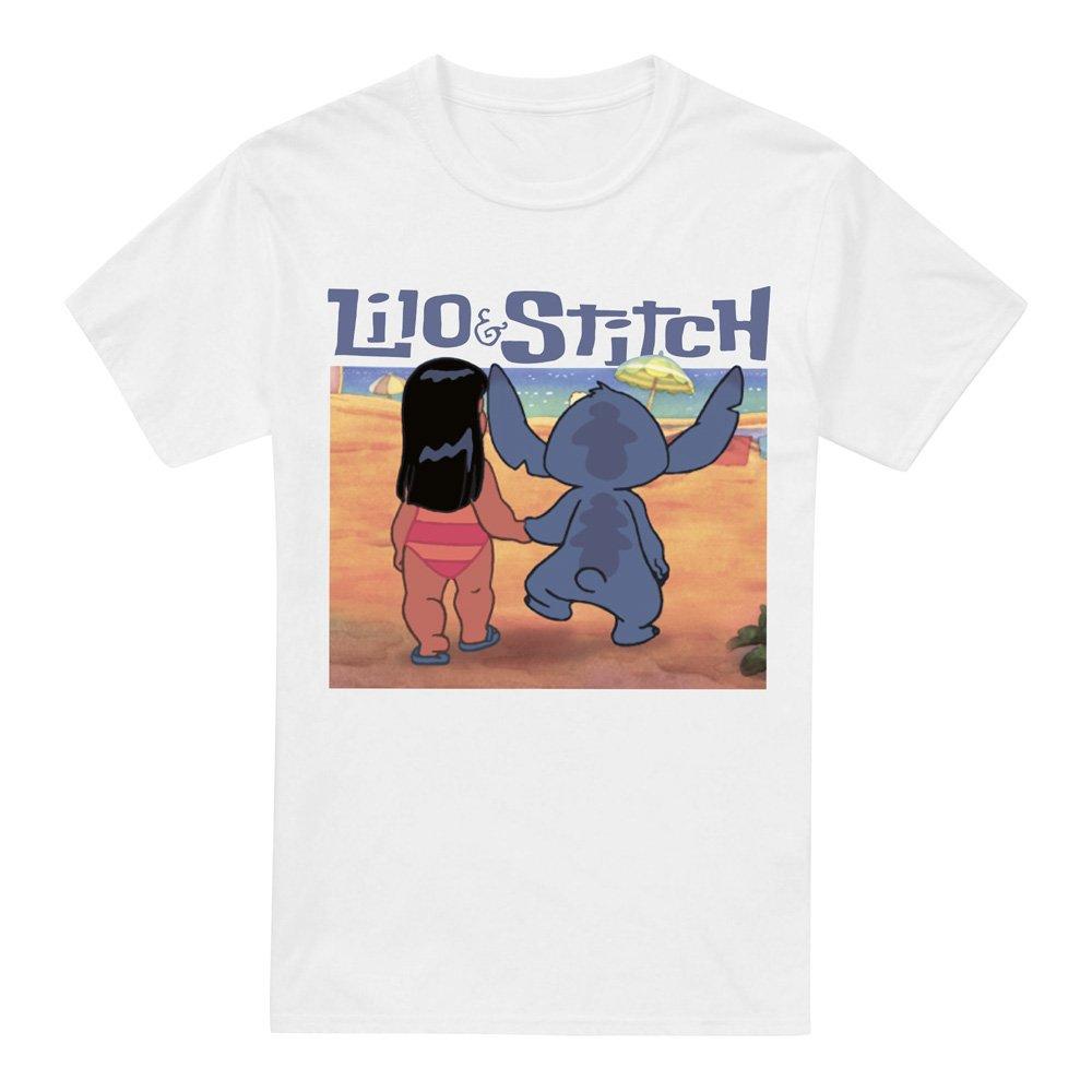 White - Disney - Lilo & Stitch Into The Sunset Mens T-Shirt White - 4