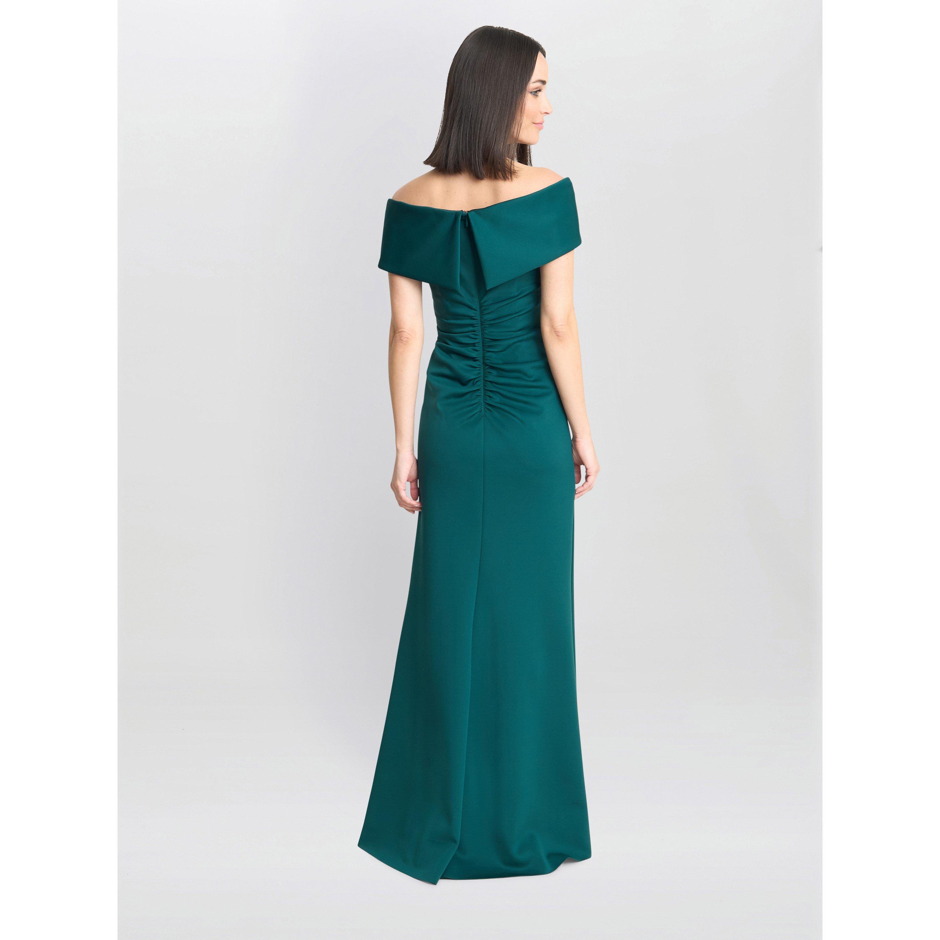 Bright Green - Gina Bacconi - Carolyn Off The Shoulder Maxi Dress - 2