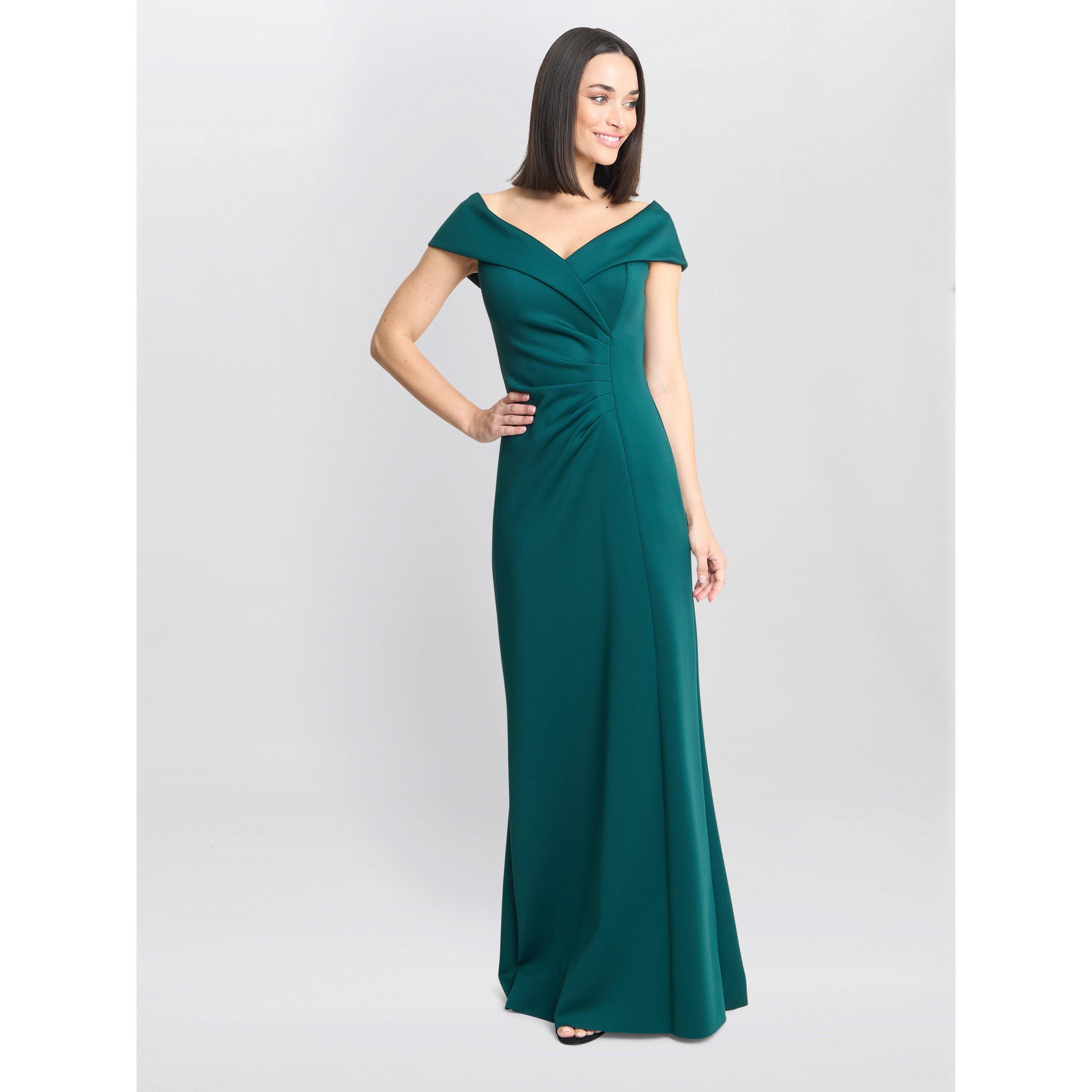 Bright Green - Gina Bacconi - Carolyn Off The Shoulder Maxi Dress - 3