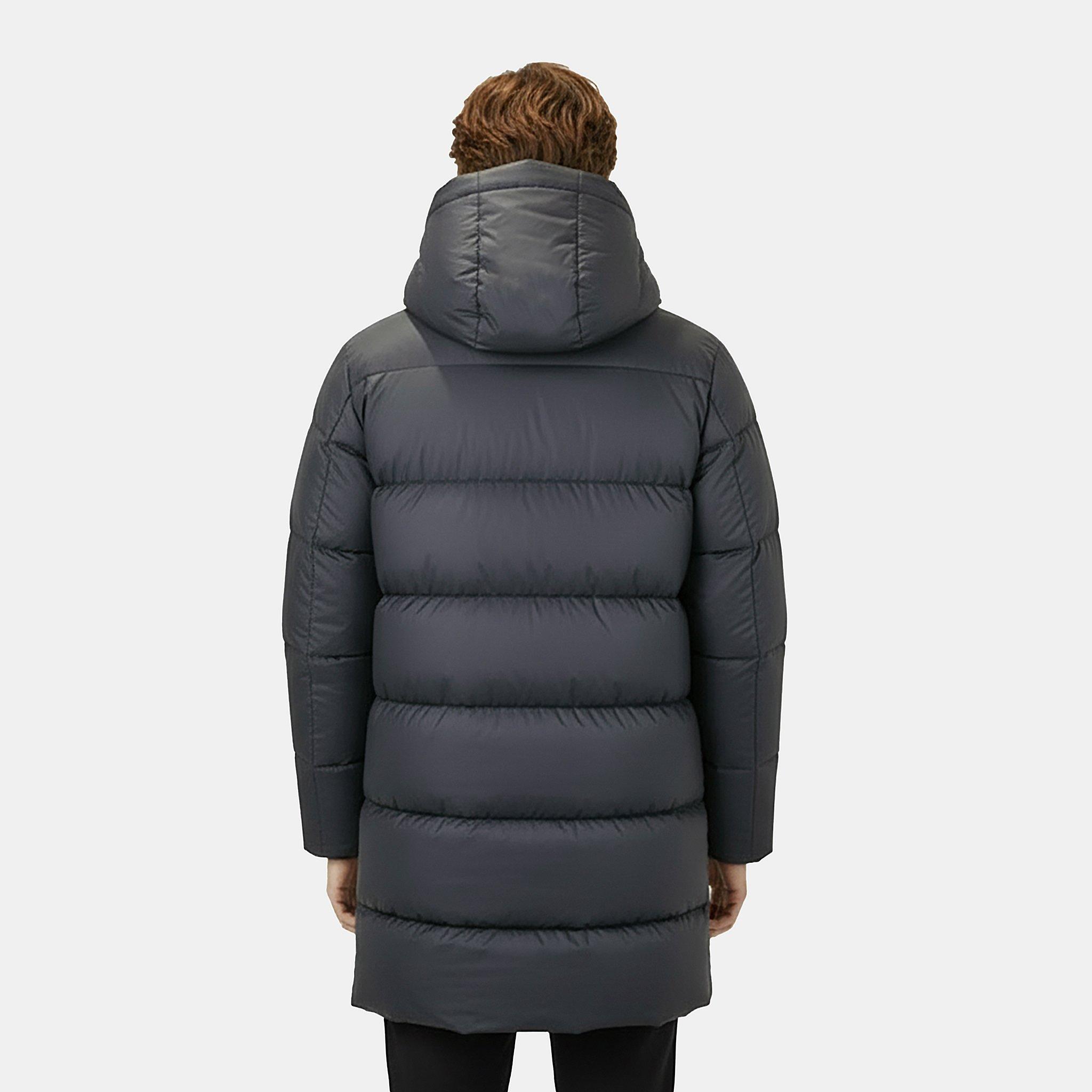 Black - Jack Wills - Men's  Hooded Long Puffer Jacket - 4