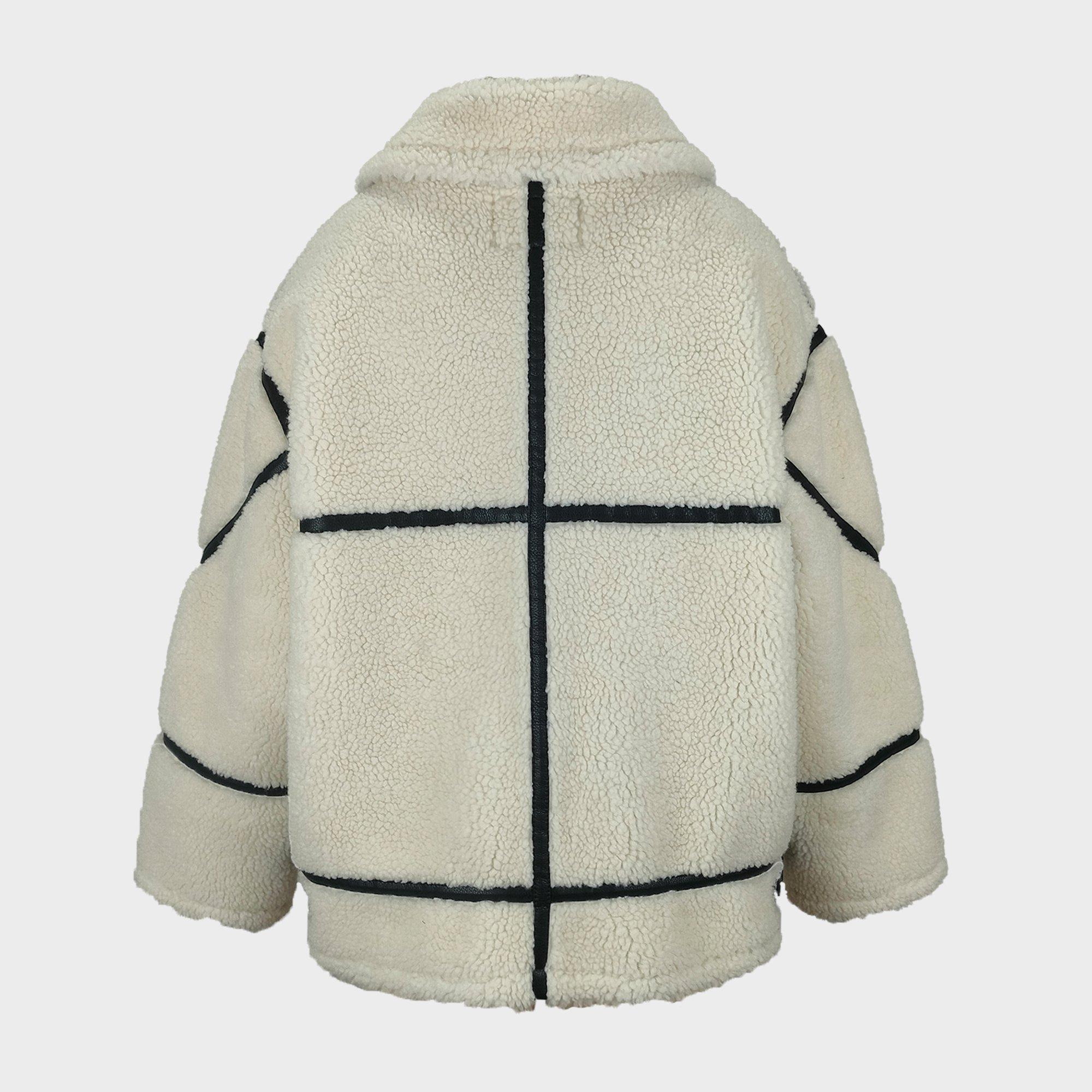 Crema - Jack Wills - Sherling Long Sleeve Short Puffer Jacket - 2