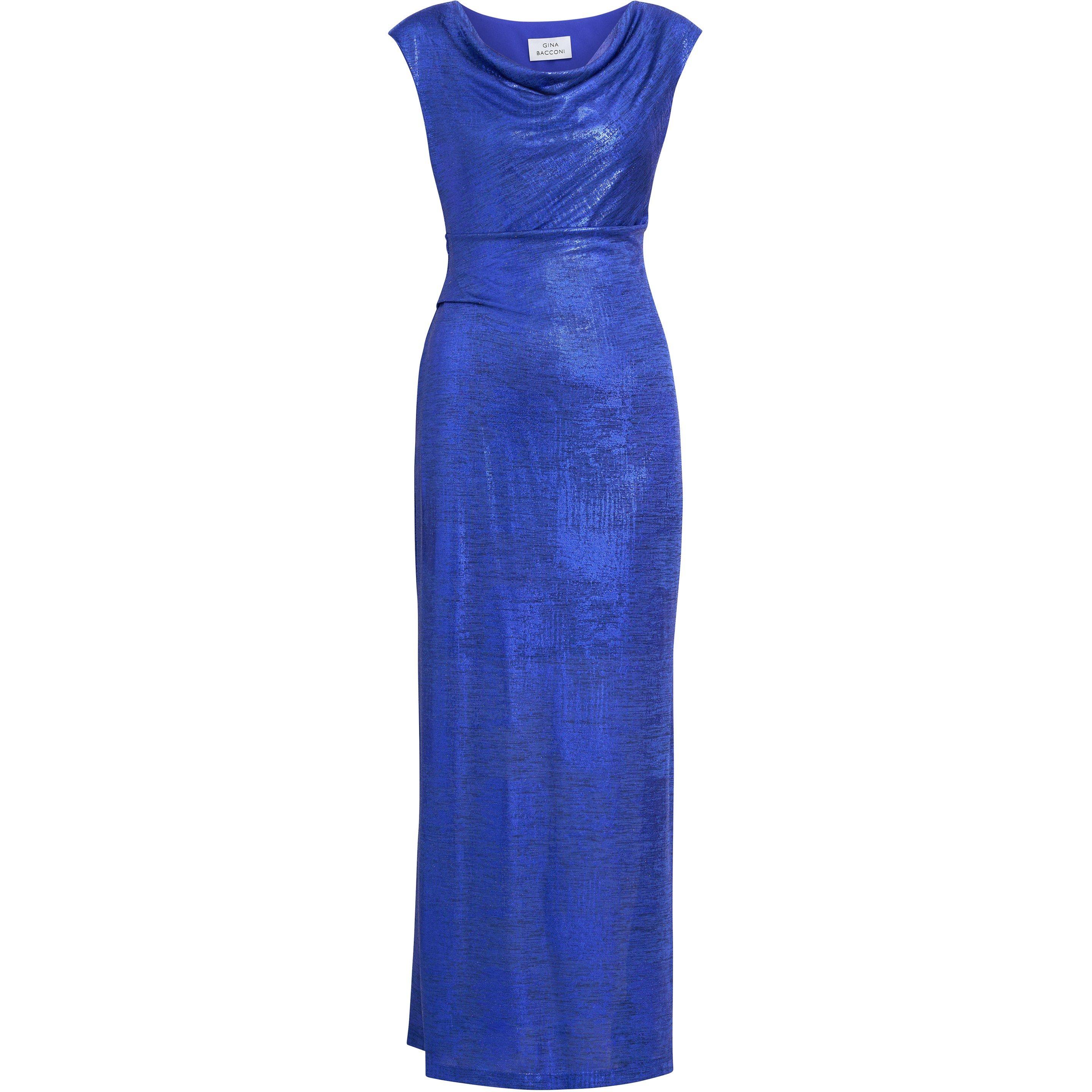 Cobalt - Gina Bacconi - Justina Foil Print Cowl Neck Maxi Dress - 4