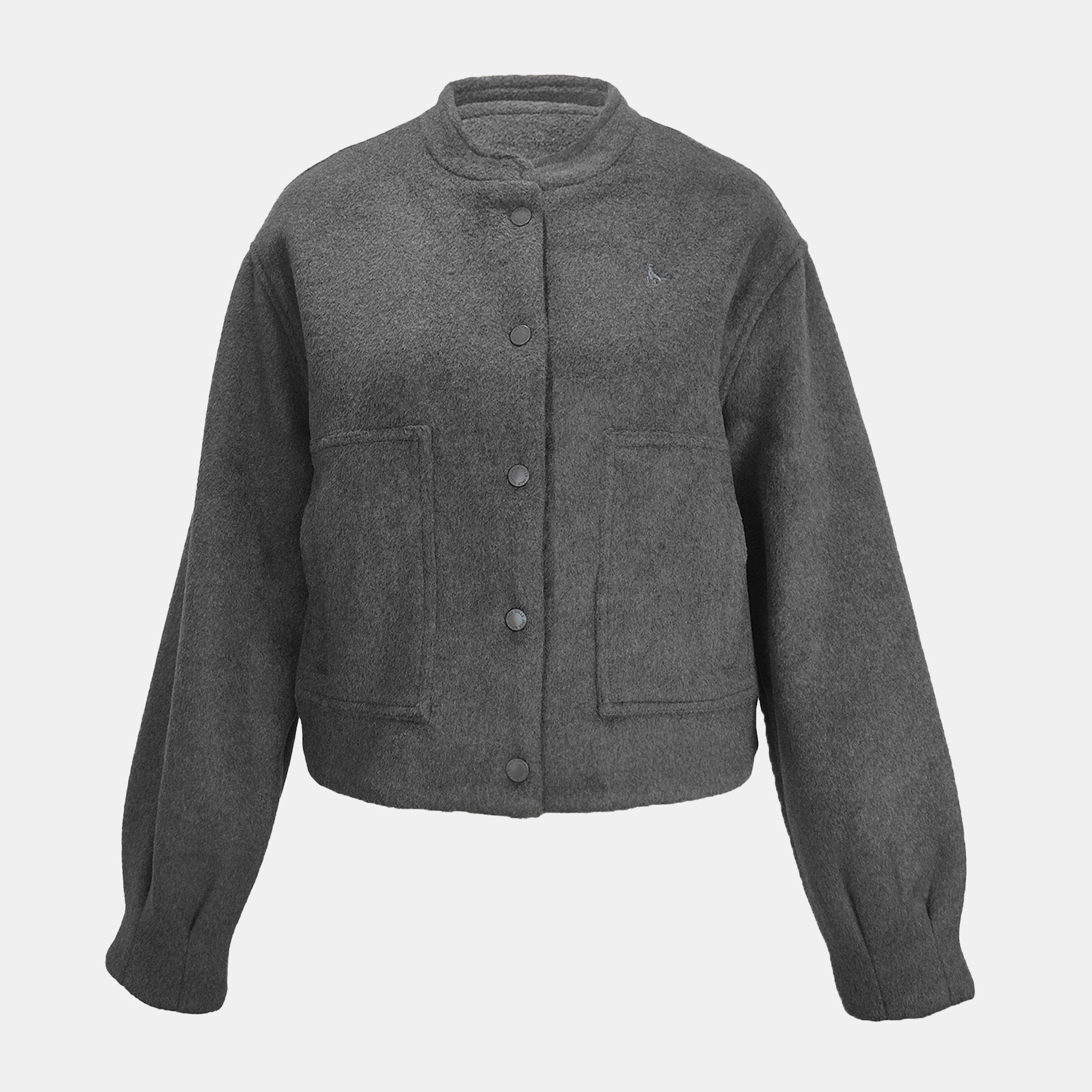 Grå - Jack Wills - Women's Insulated Long Sleeve Short Puffer Jacket - 1