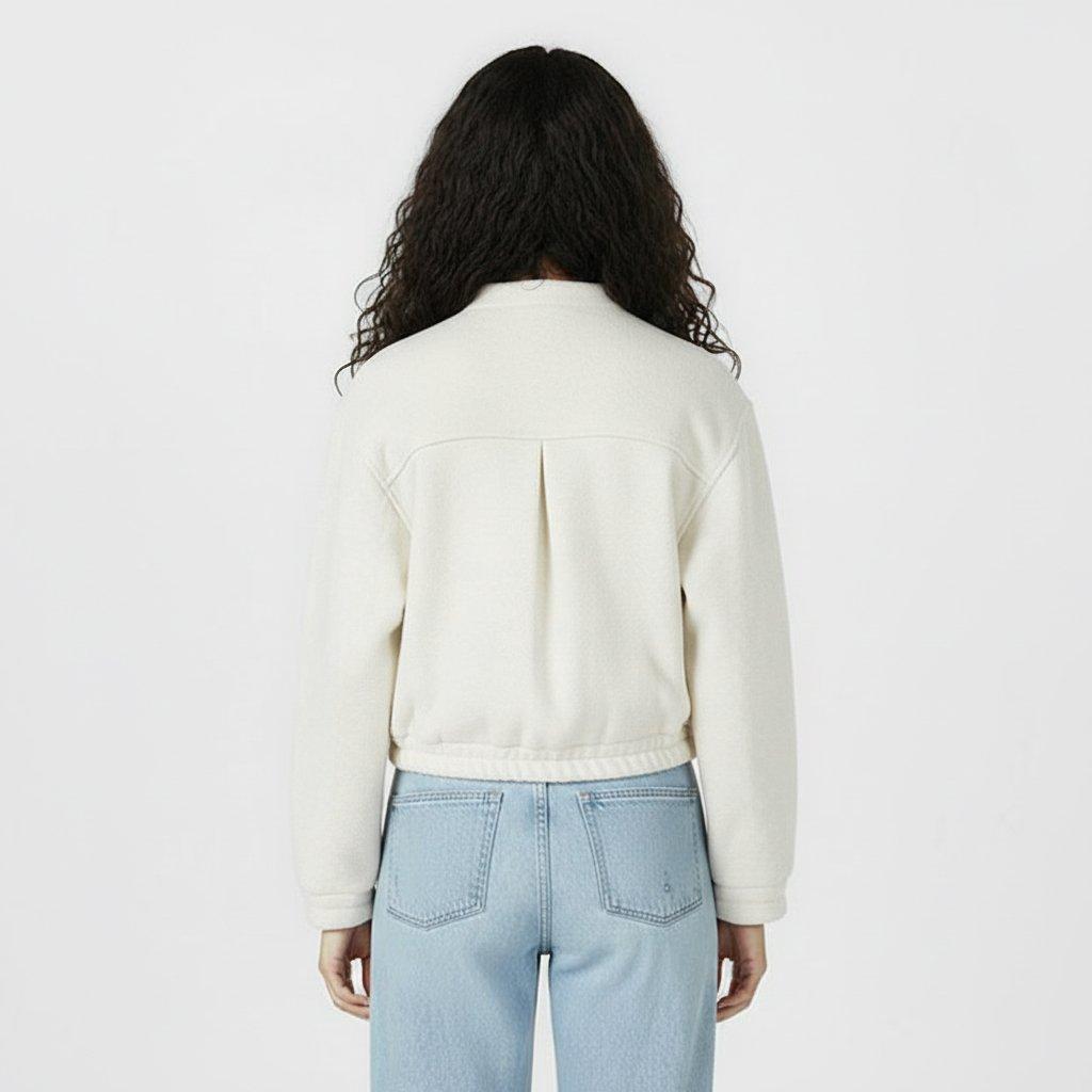 Cream - Jack Wills - Women's Insulated Long Sleeve Short Puffer Jacket - 4