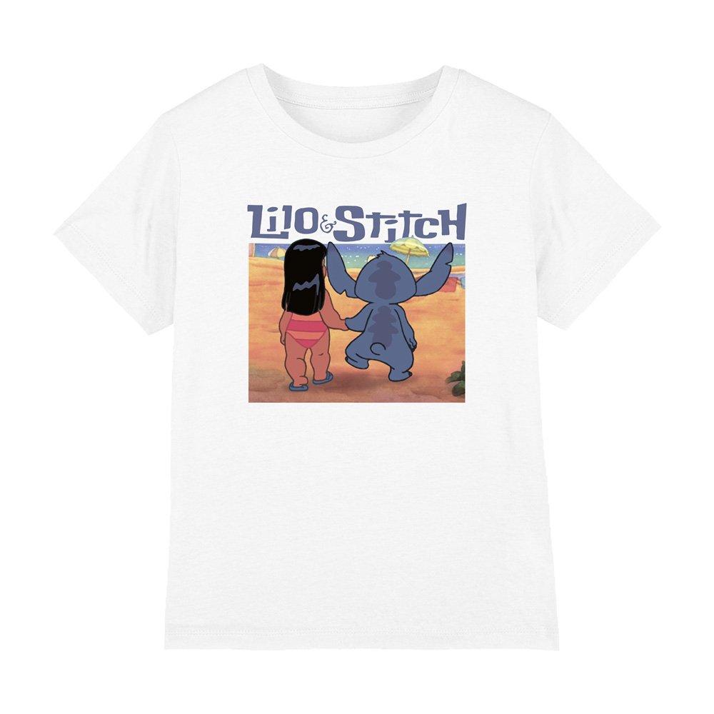 White - Disney - Lilo & Stitch Into The Sunset Kids T-Shirt White - 1