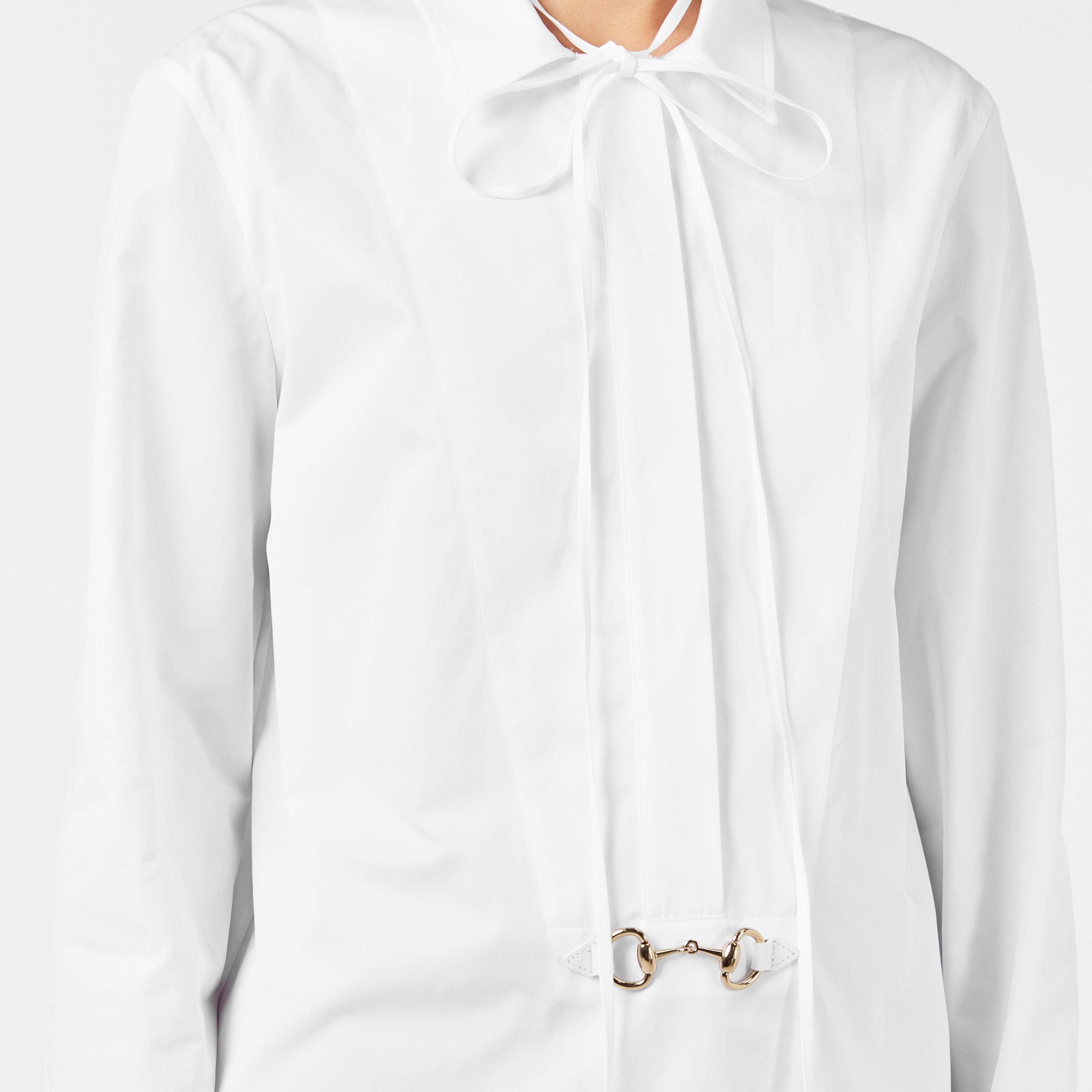 White - Gucci - Women's Plain Long Sleeve Shirt - 5
