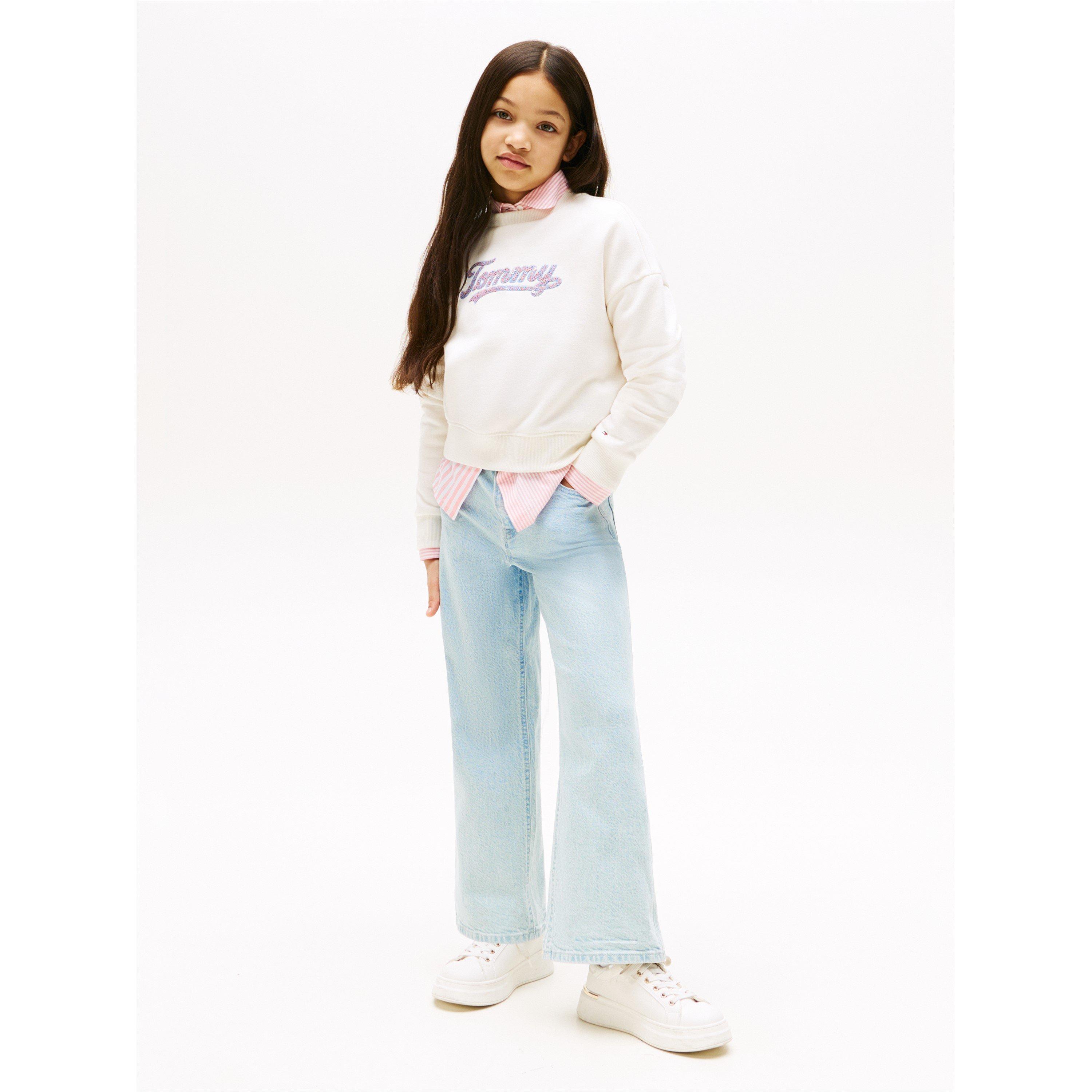 Bleach 1AB - Tommy Hilfiger - Kids' Mabel Wide Leg Jeans - 4